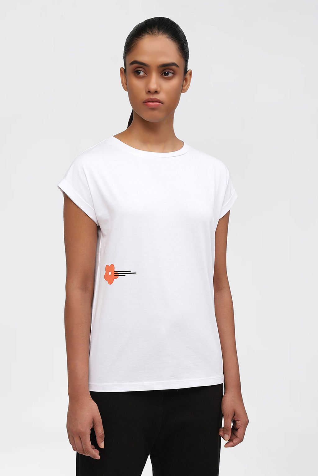 White Casual Womens T-shirt