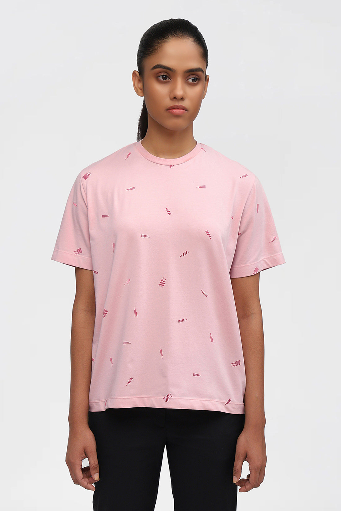 Rose Pink Classic Design Womens T-shirt