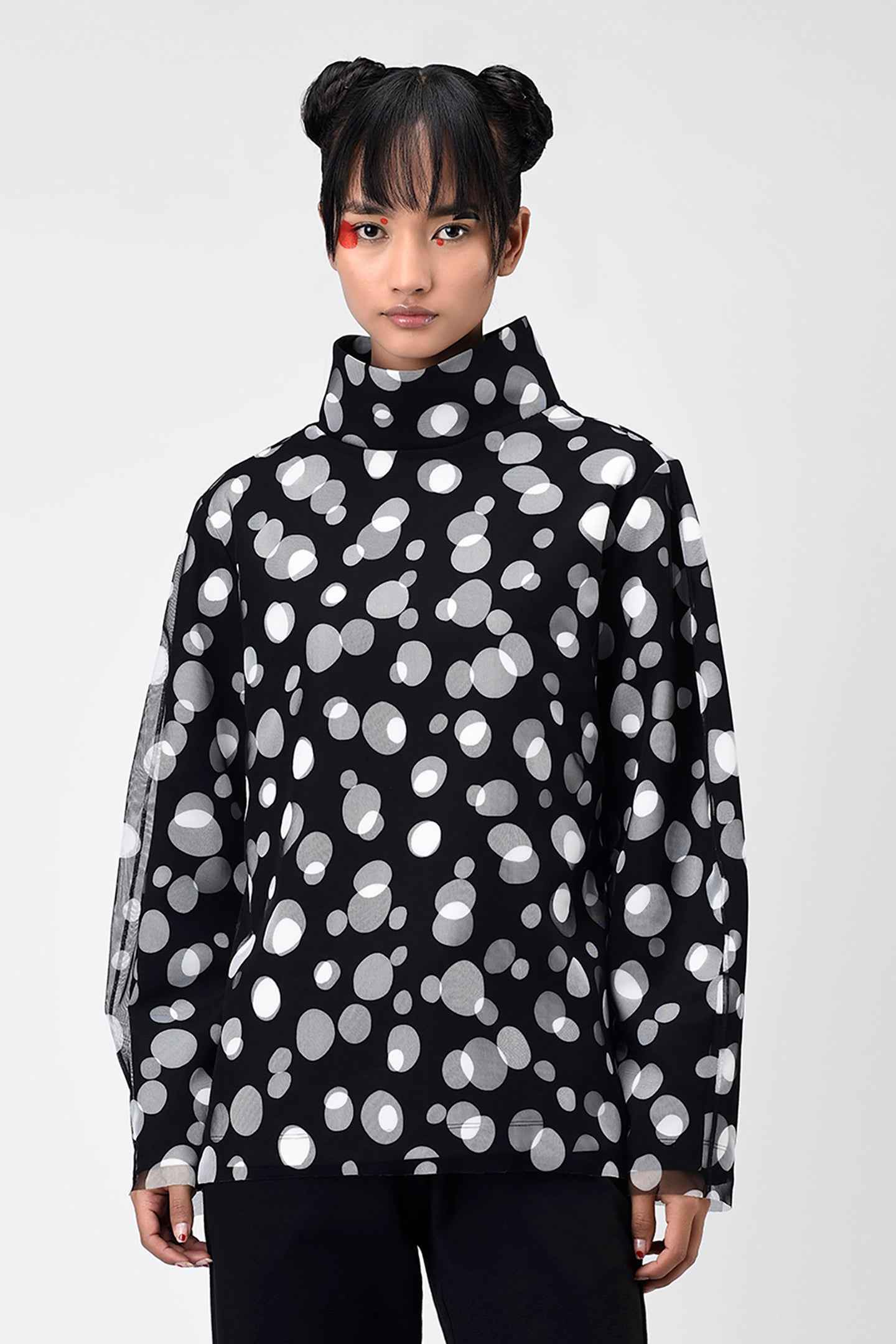 Polka Dot Tulle Sweatshirt