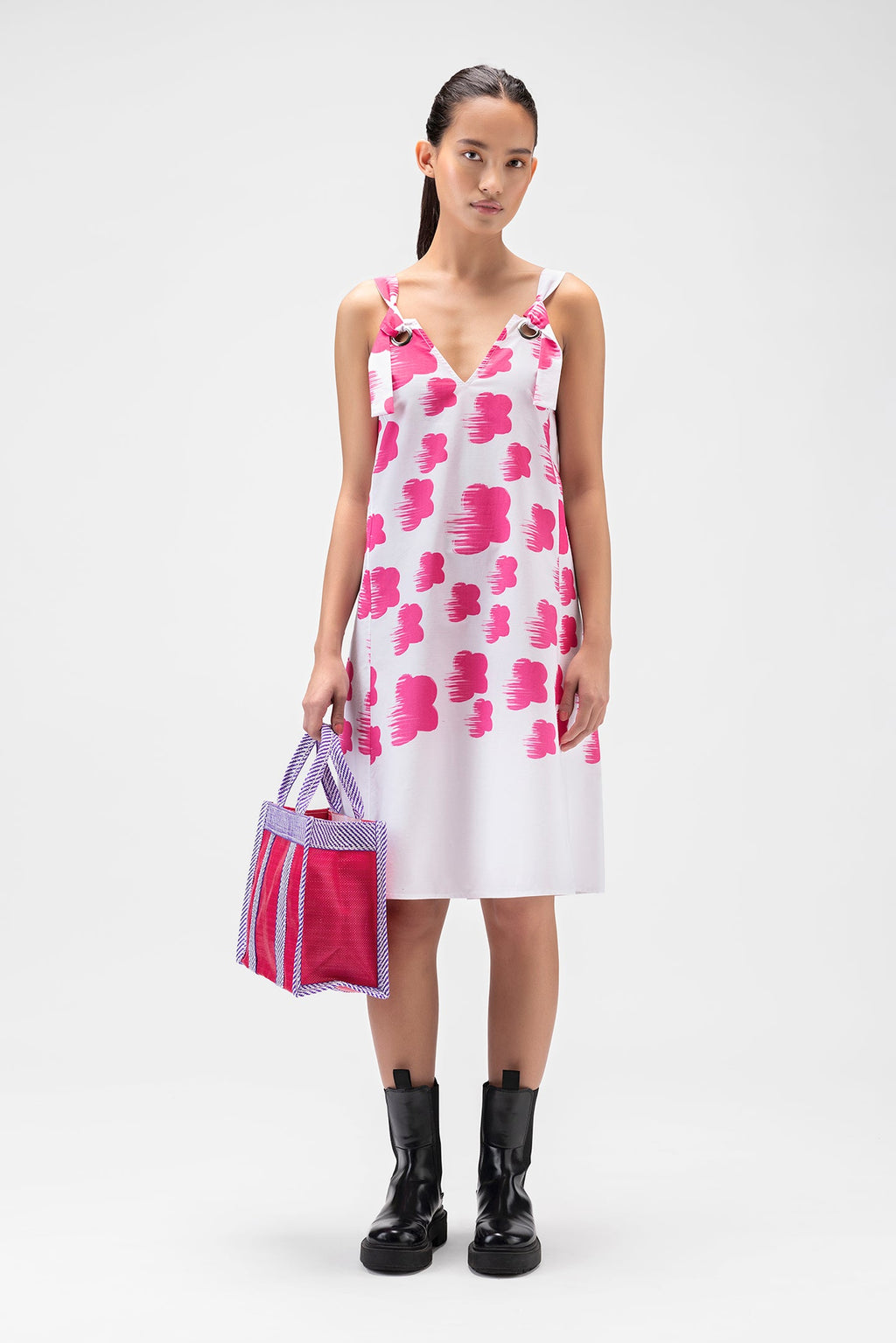 Abstract Florals Sleeveless Dress