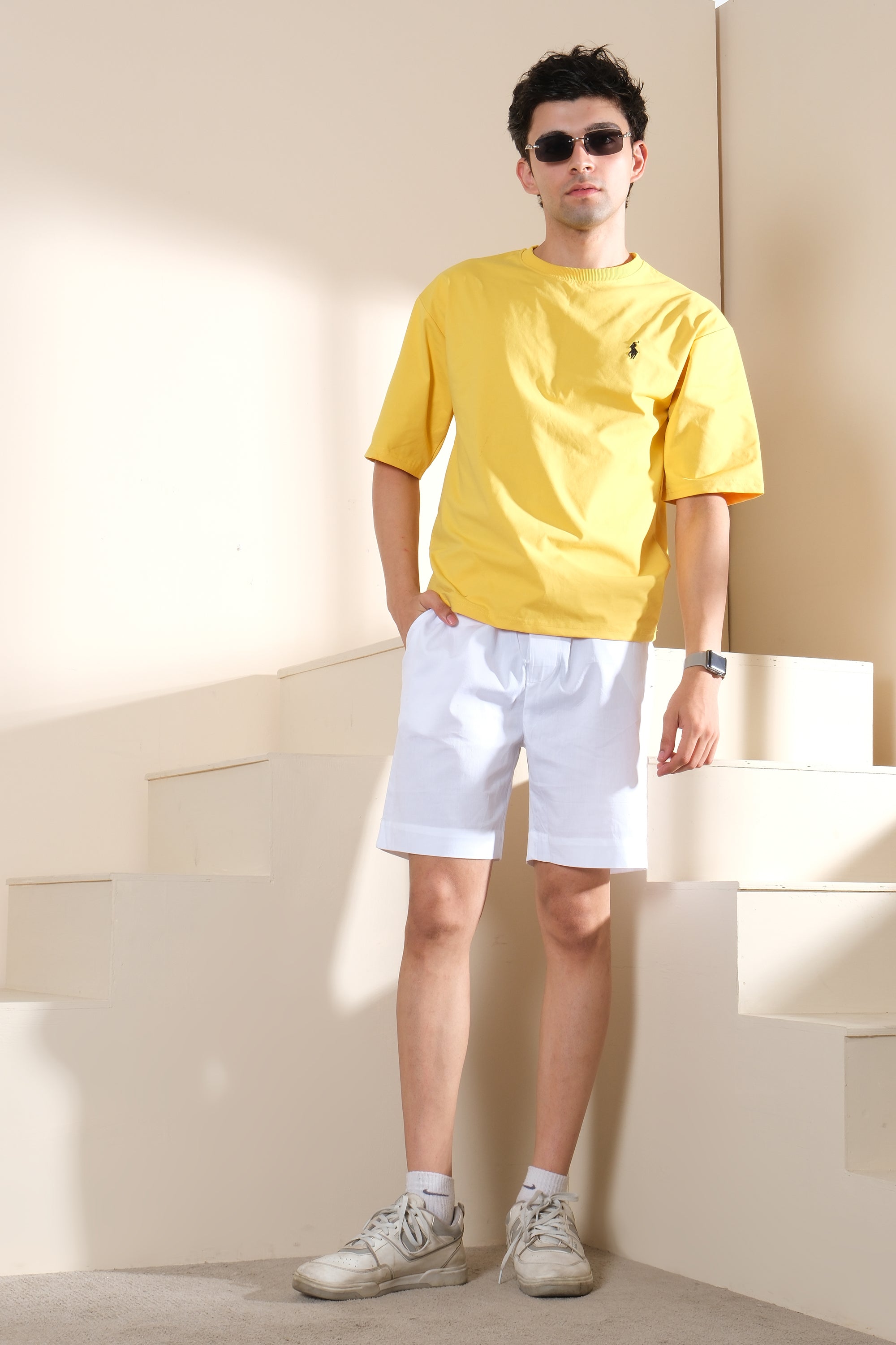 Mens Casual Shorts White