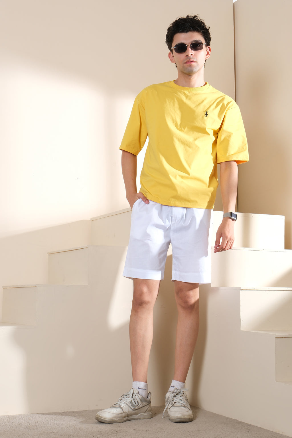 Mens Casual Shorts White