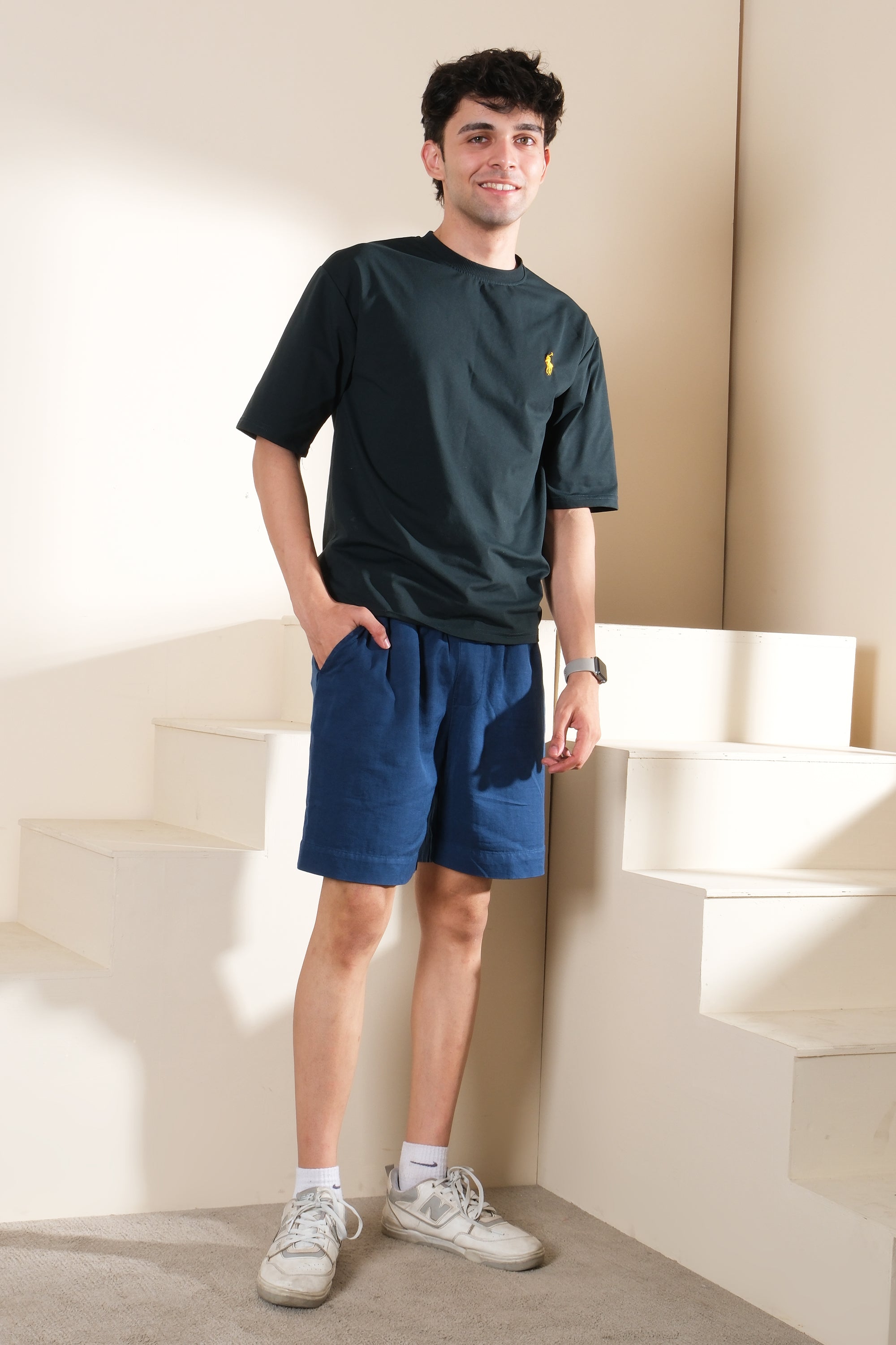 Casual Mens Shorts Blue