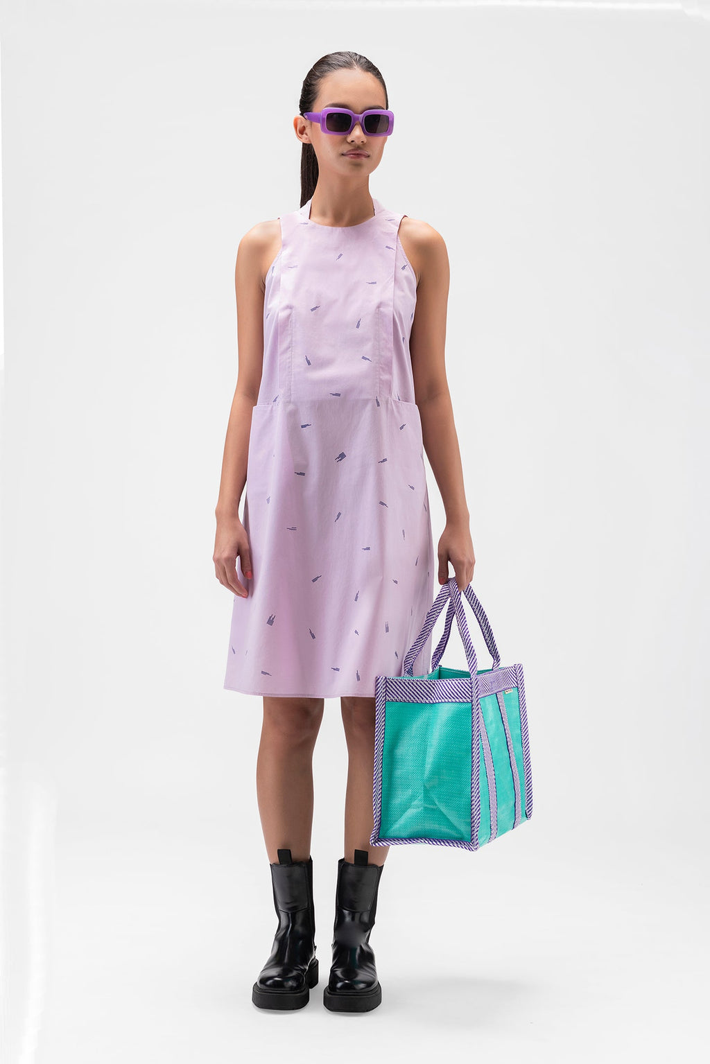 Genes Monogrammed Sleeveless Dress