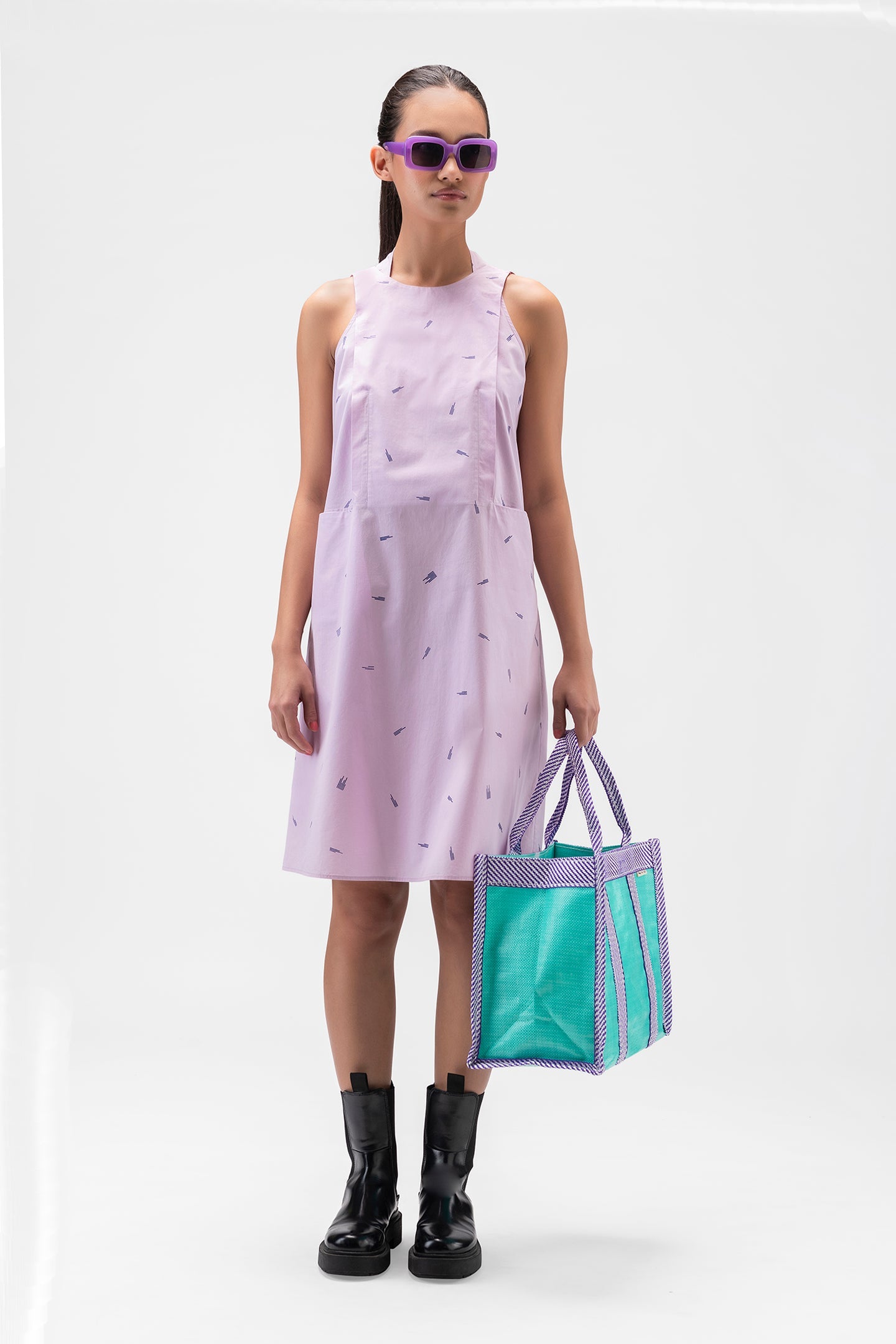 Genes Monogrammed Sleeveless Dress