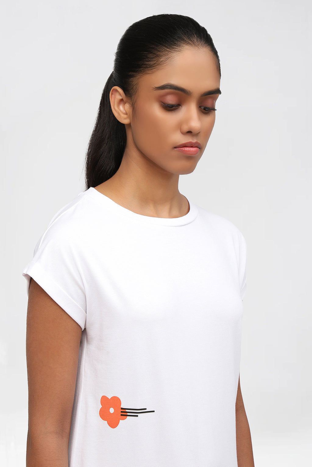 White Casual Womens T-shirt