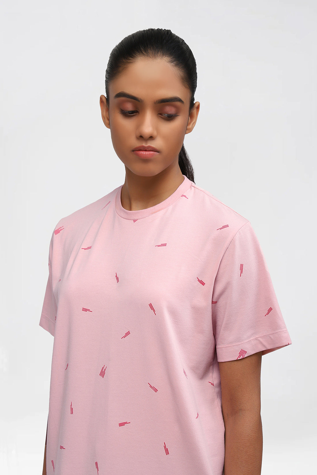 Rose Pink Classic Design Womens T-shirt