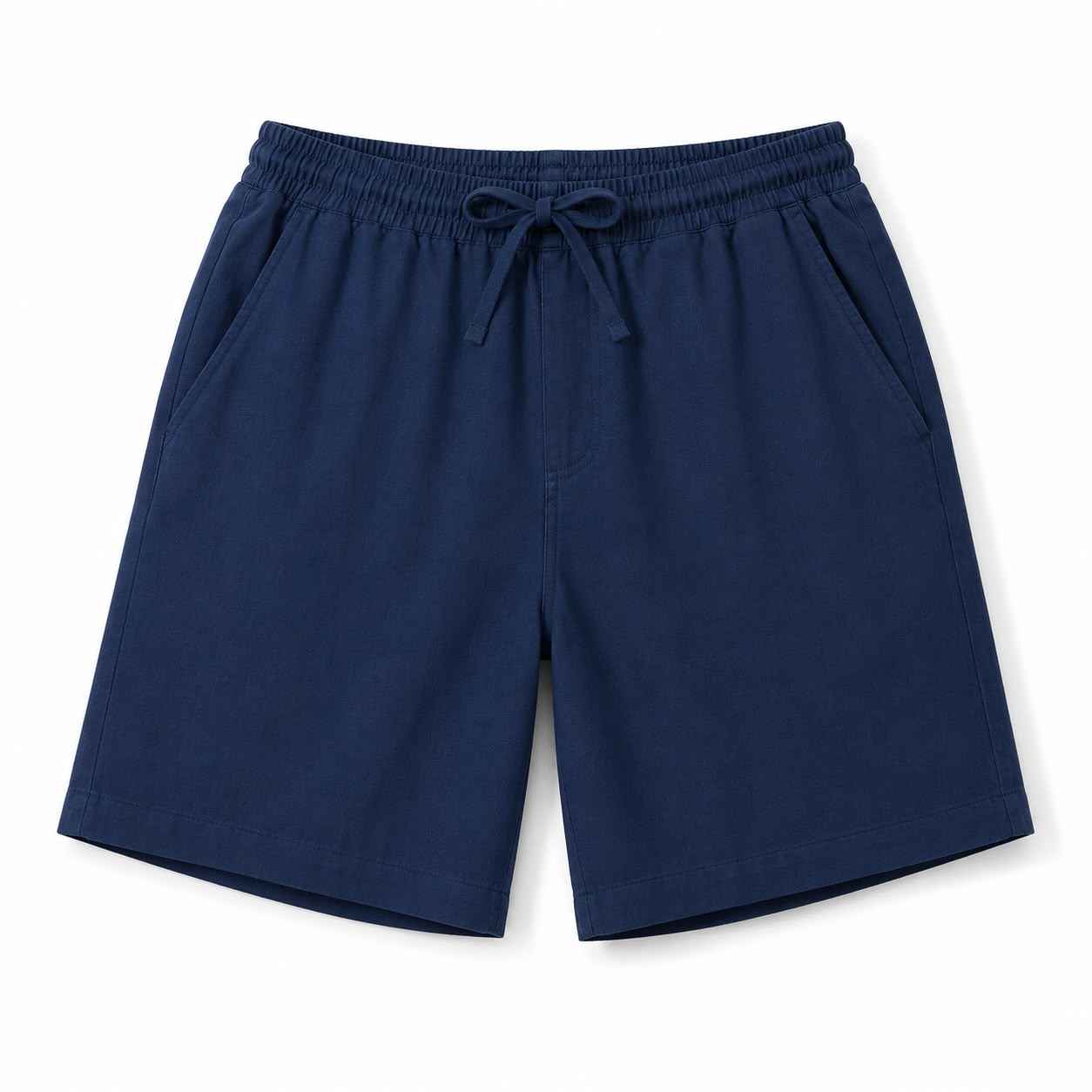 Joe Marzi Men's Linen Drawstring Shorts – Navy Blue