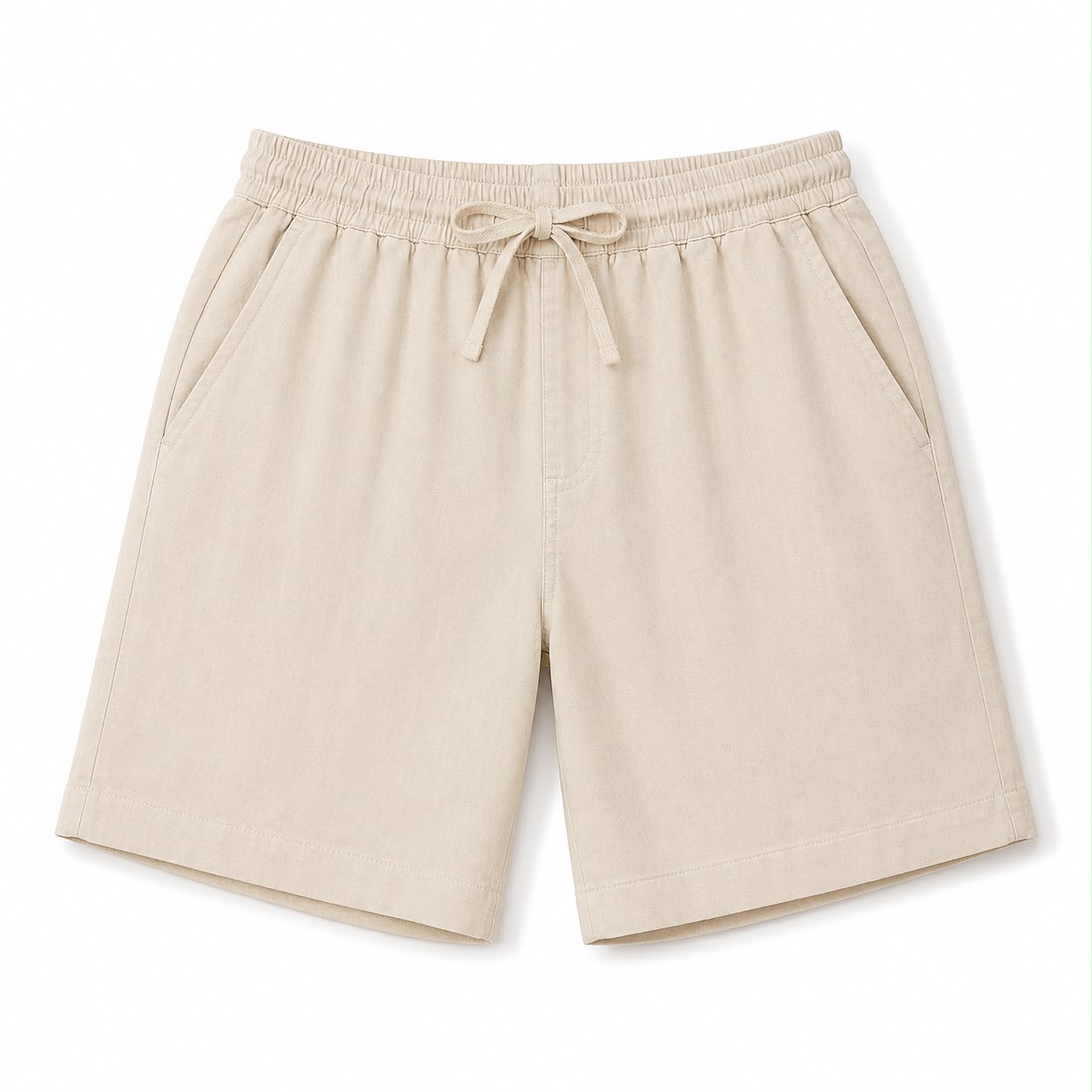 Joe Marzi Men's Linen Drawstring Shorts – Beige