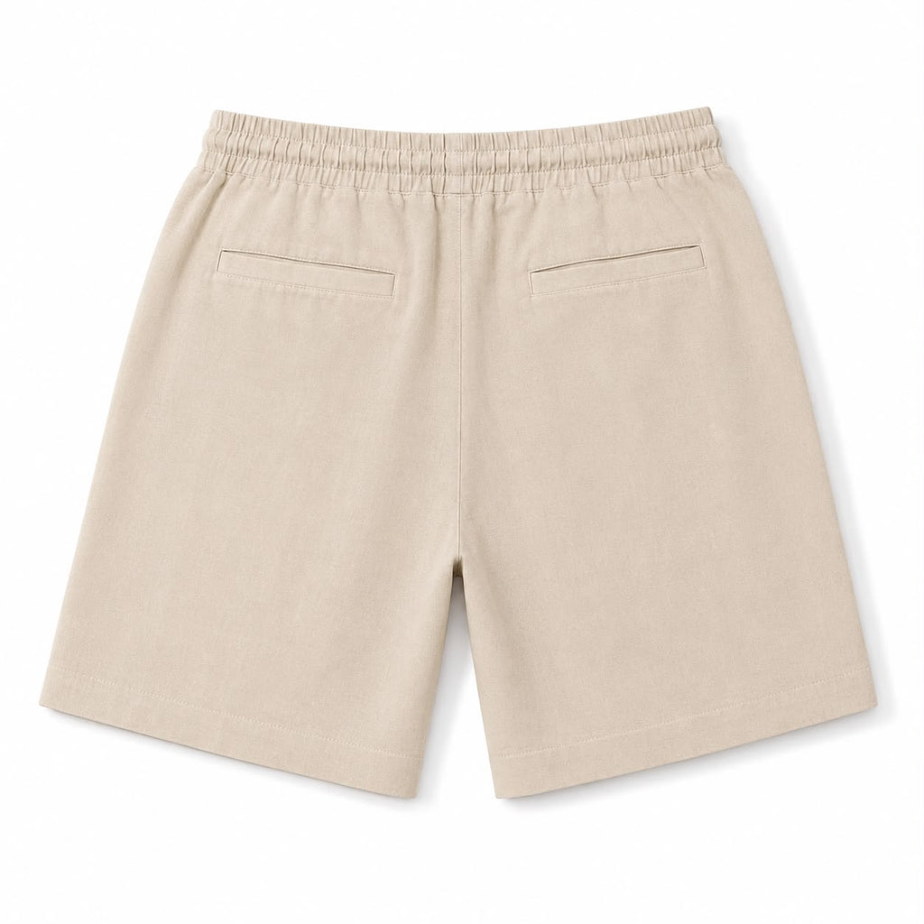 Joe Marzi Men's Linen Drawstring Shorts – Beige