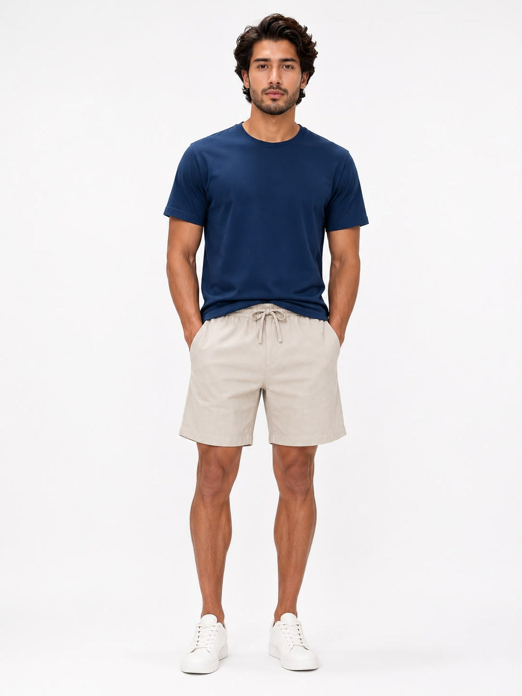 Joe Marzi Men's Linen Drawstring Shorts – Sage Green