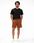 Joe Marzi Men's Linen Drawstring Shorts – Rust
