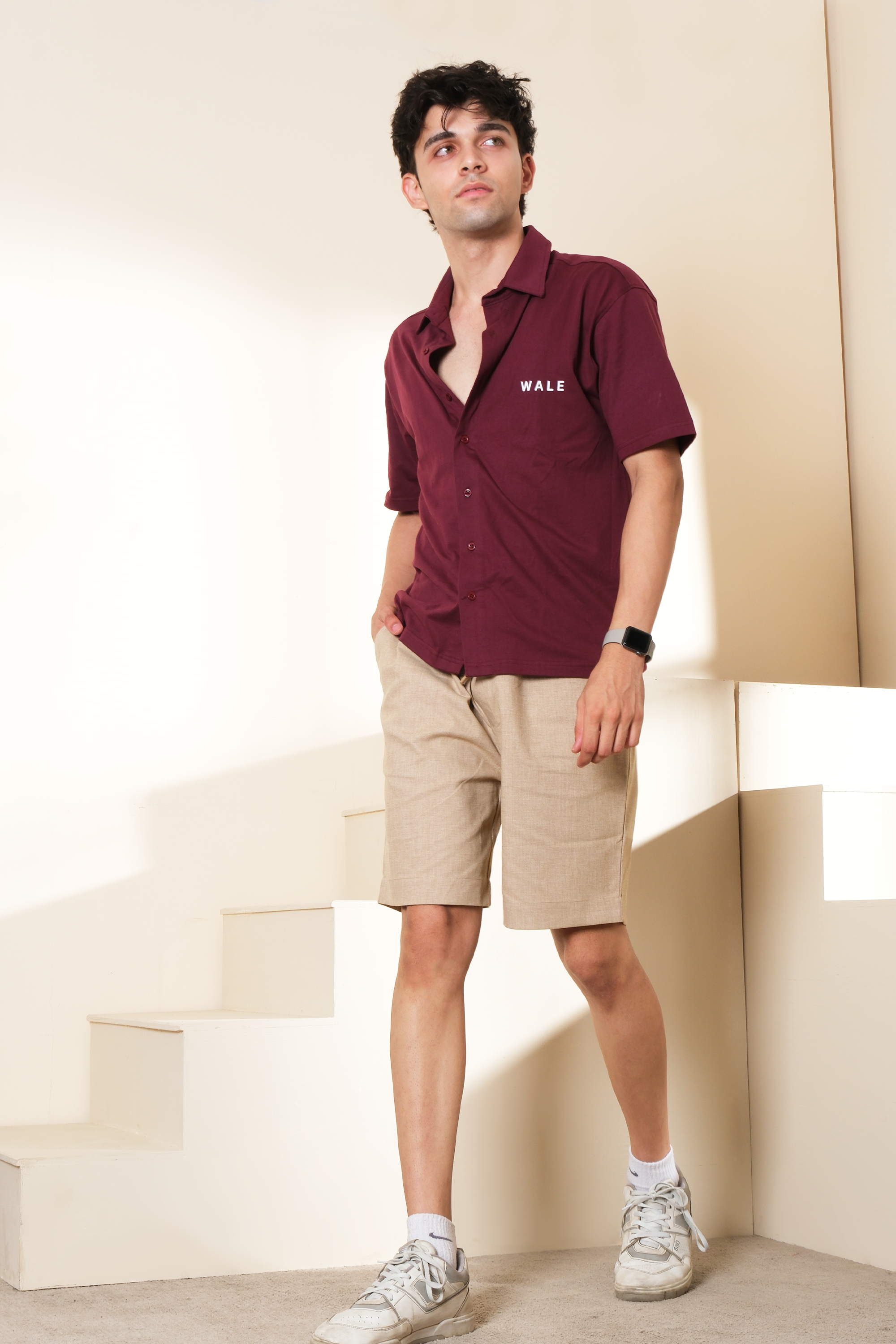 Casual Mens Shorts Light Brown