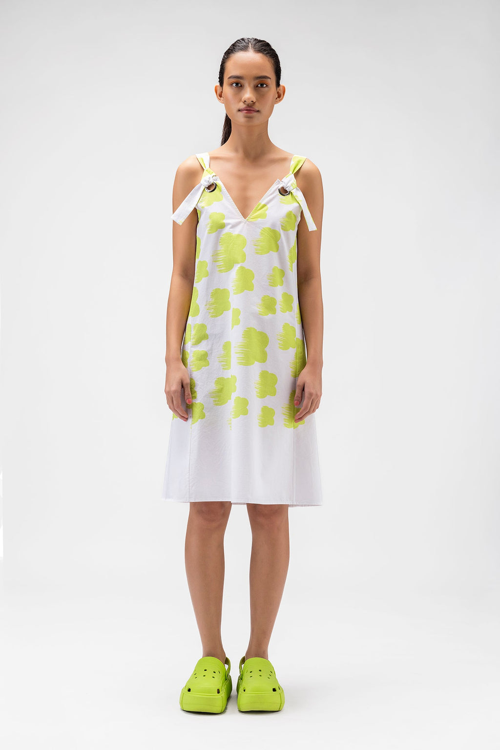 Abstract Florals Sleeveless Dress