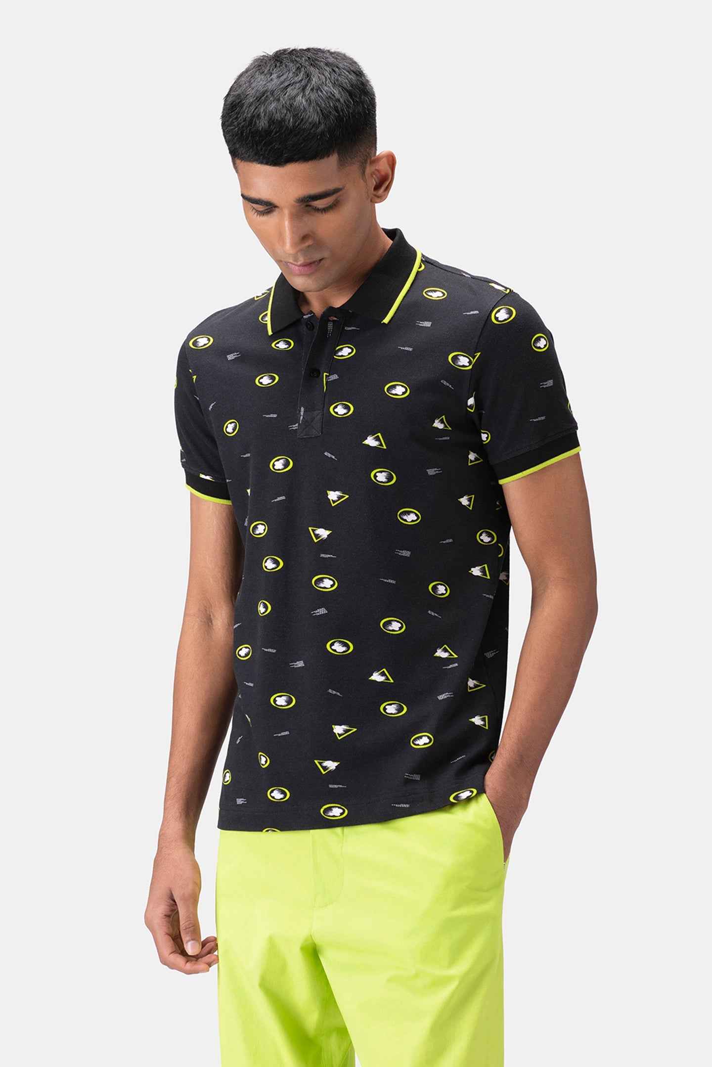 Floral Iconography Men Polo Shirt