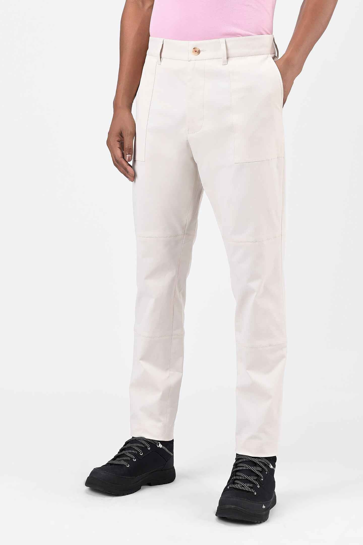 Men Regular Fit Trousers with Special Details