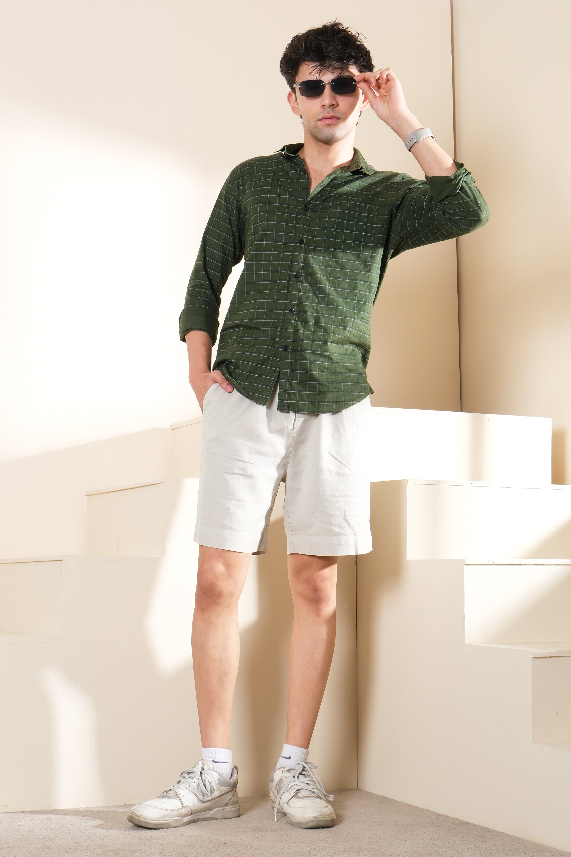Casual Mens Shorts Light Grey