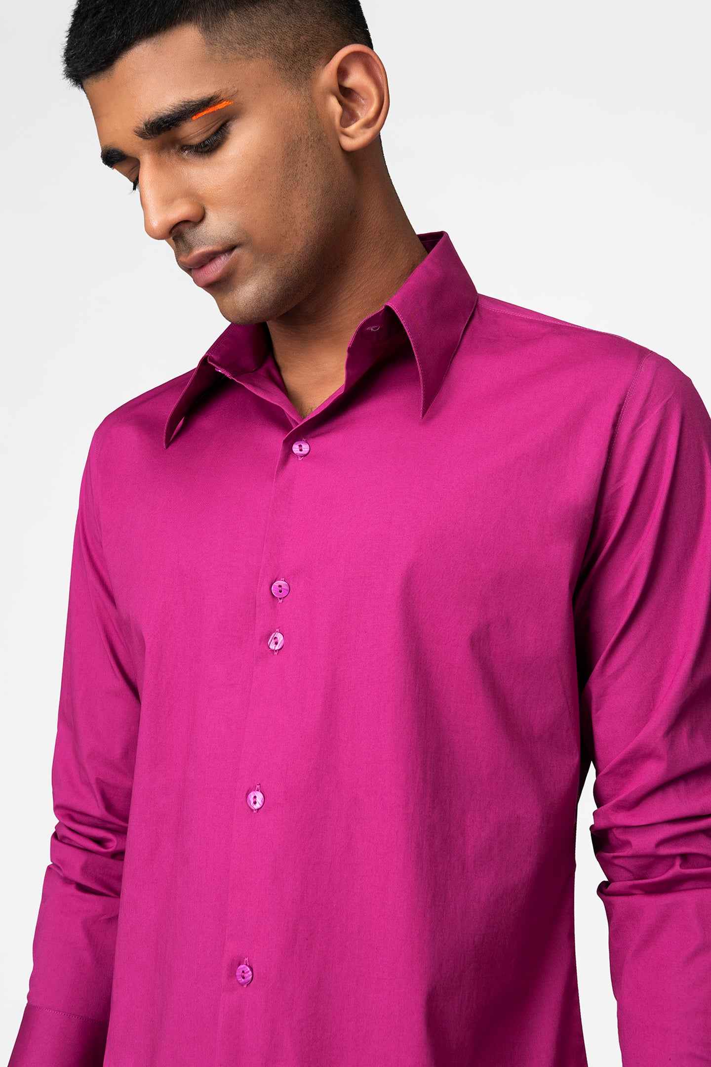 Bold Magenta Formal Shirt for Men
