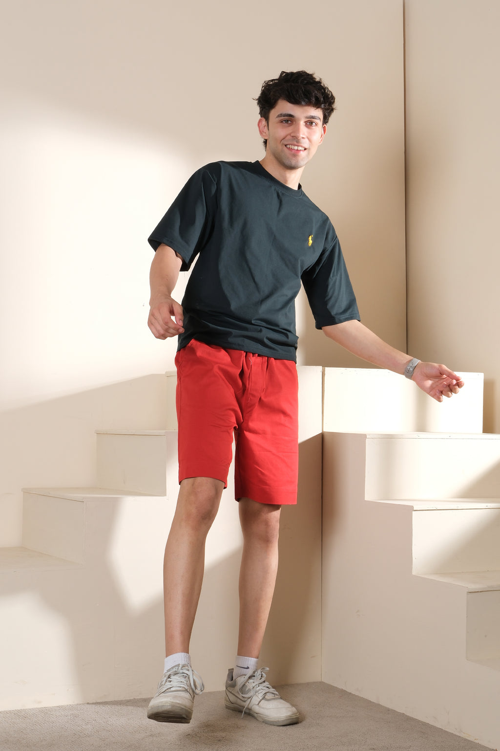 Casual Mens Shorts Red