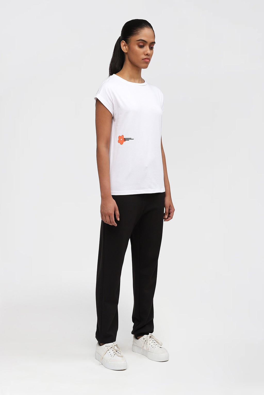 White Casual Womens T-shirt