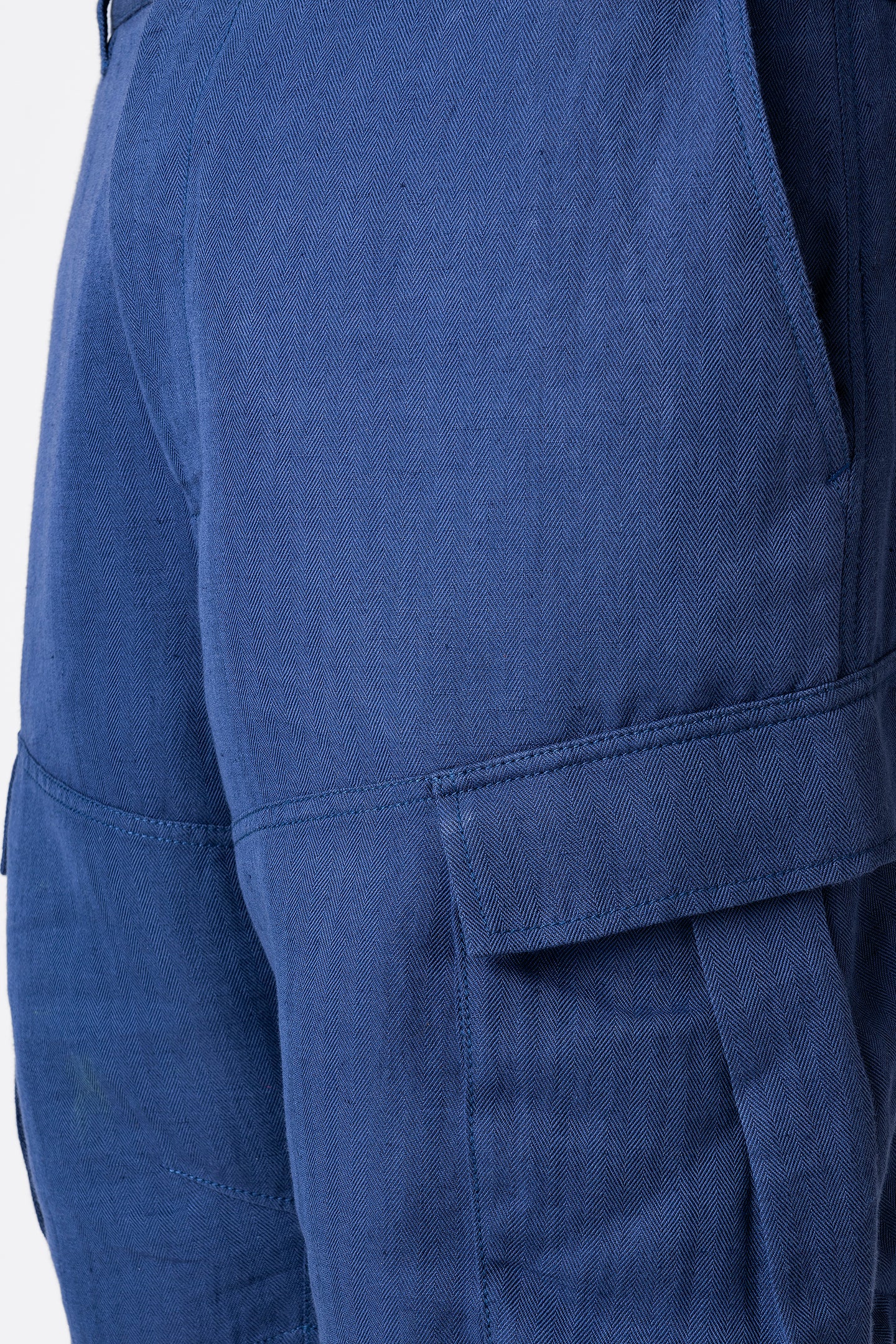 Navy Blue Cargo Utility Shorts for Men