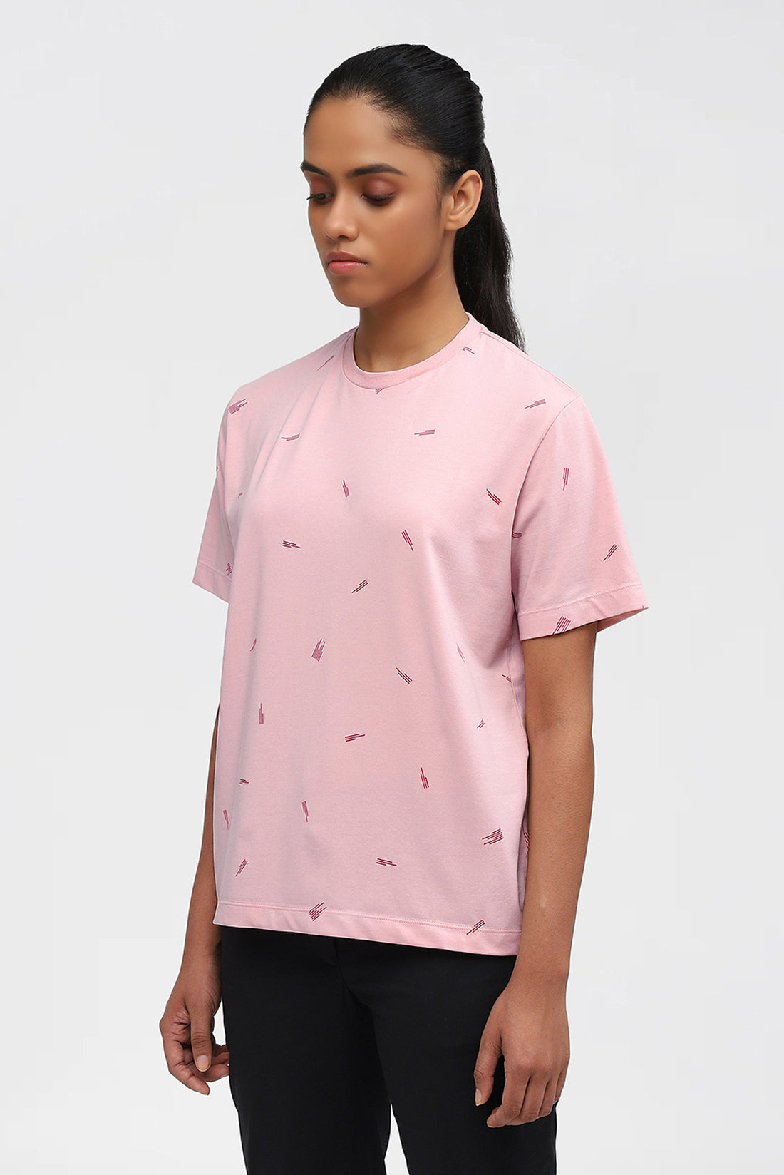 Rose Pink Classic Design Womens T-shirt