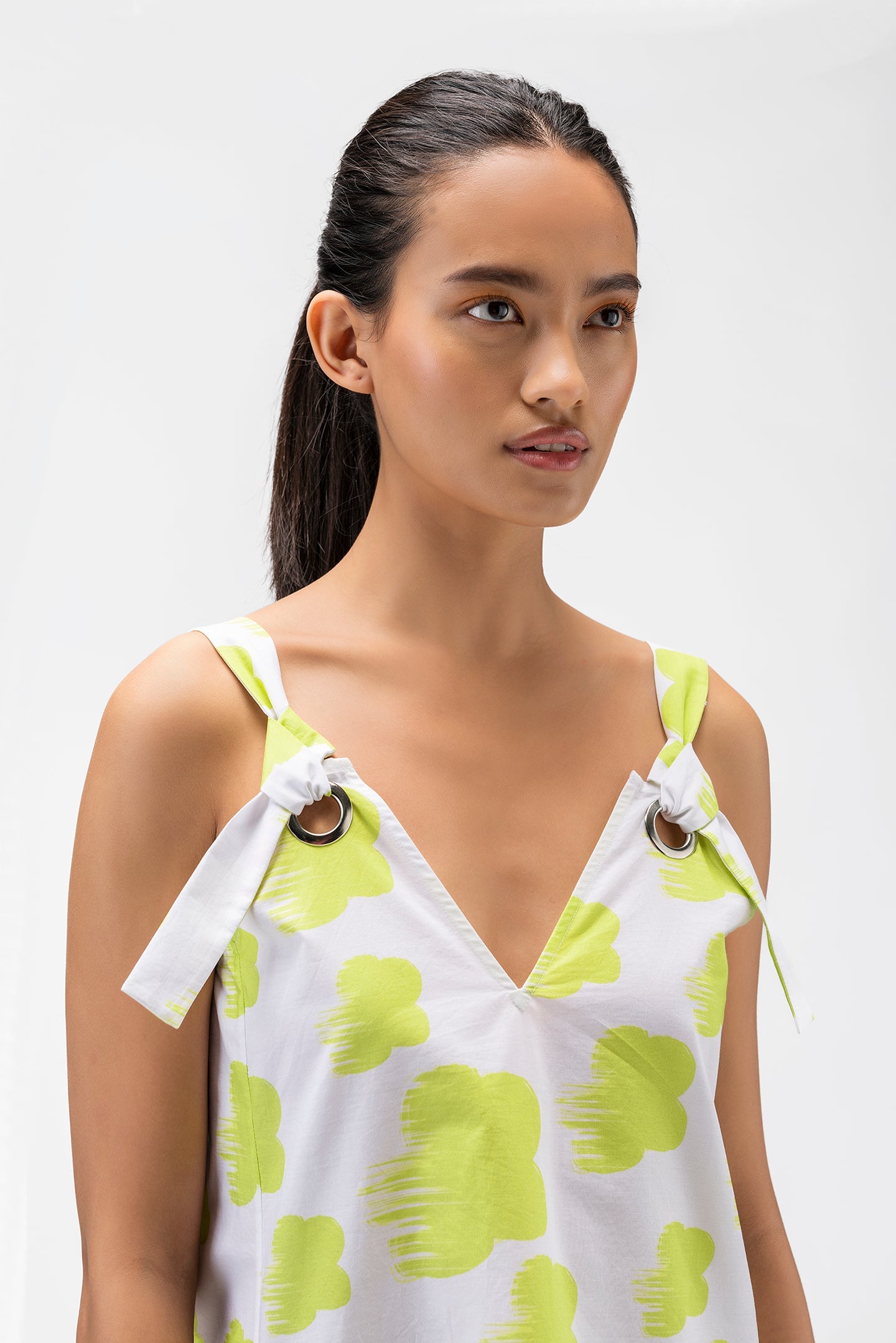 Abstract Florals Sleeveless Dress