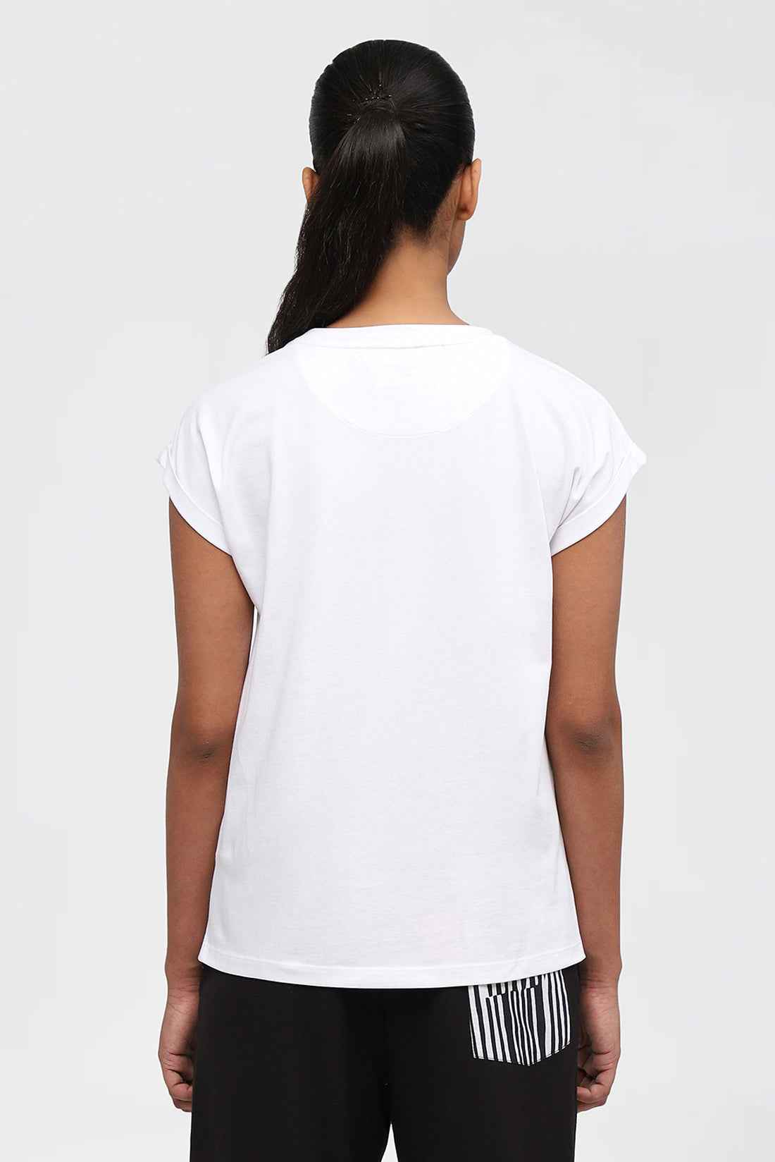 White Casual Womens T-shirt