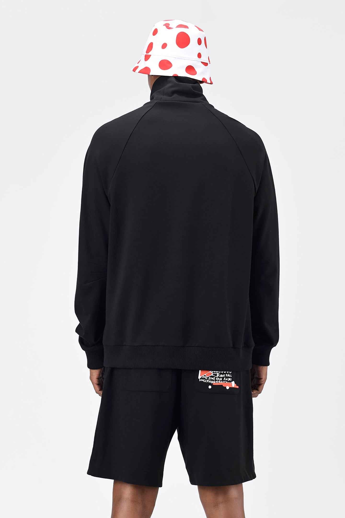 Typography Men Turtle Neck Sweatshirt