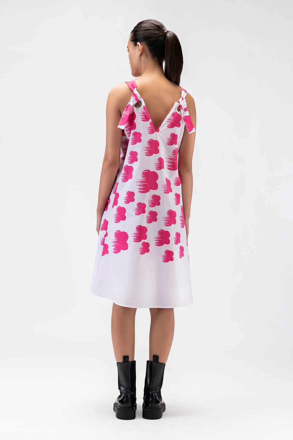 Abstract Florals Sleeveless Dress
