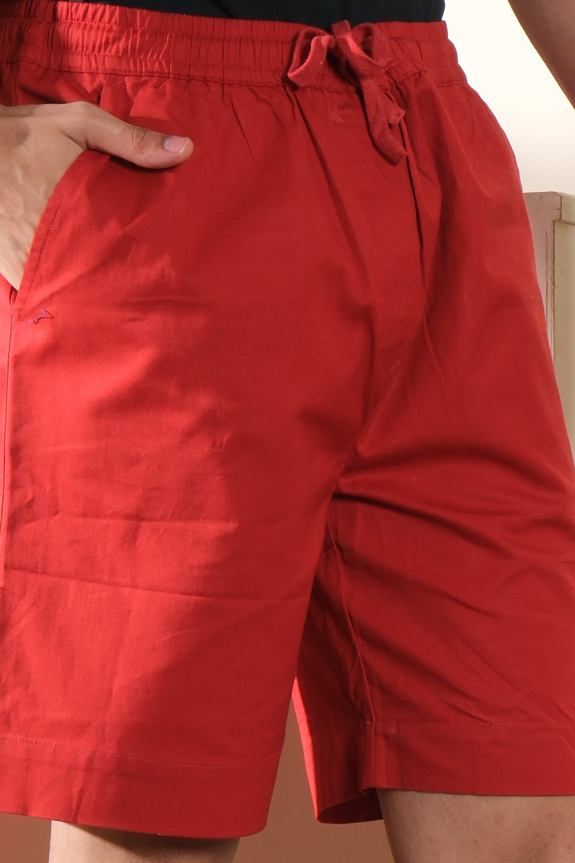 Casual Mens Shorts Red
