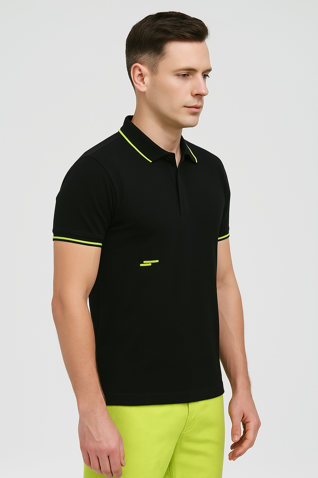 Black Classic Polo Mens T-shirt
