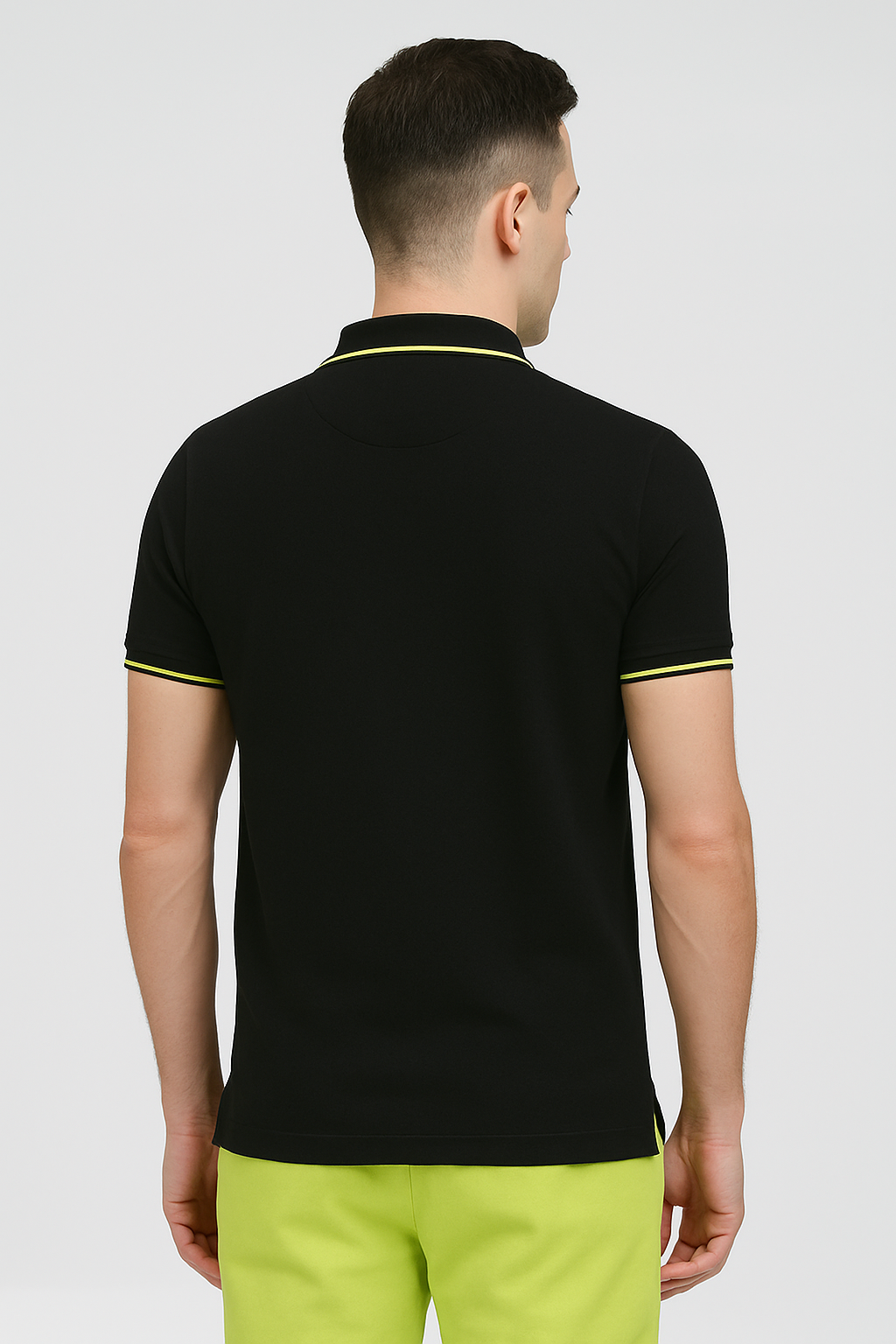 Black Classic Polo Mens T-shirt