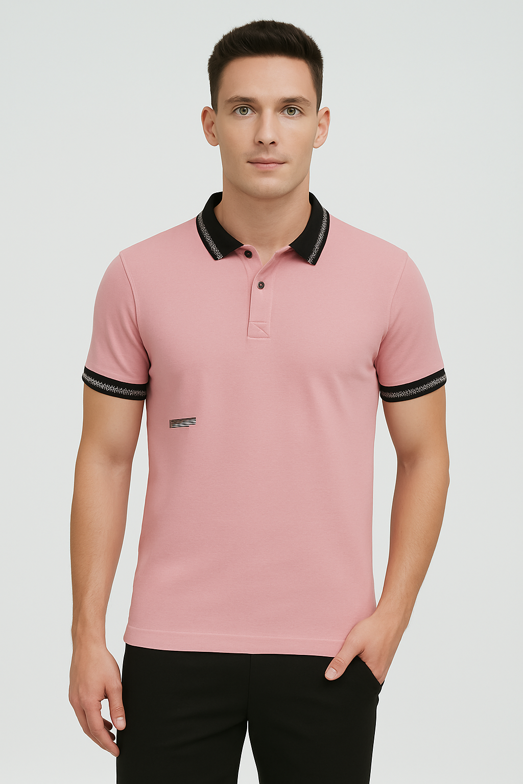 Rose Pink Classic Polo Mens T-shirt