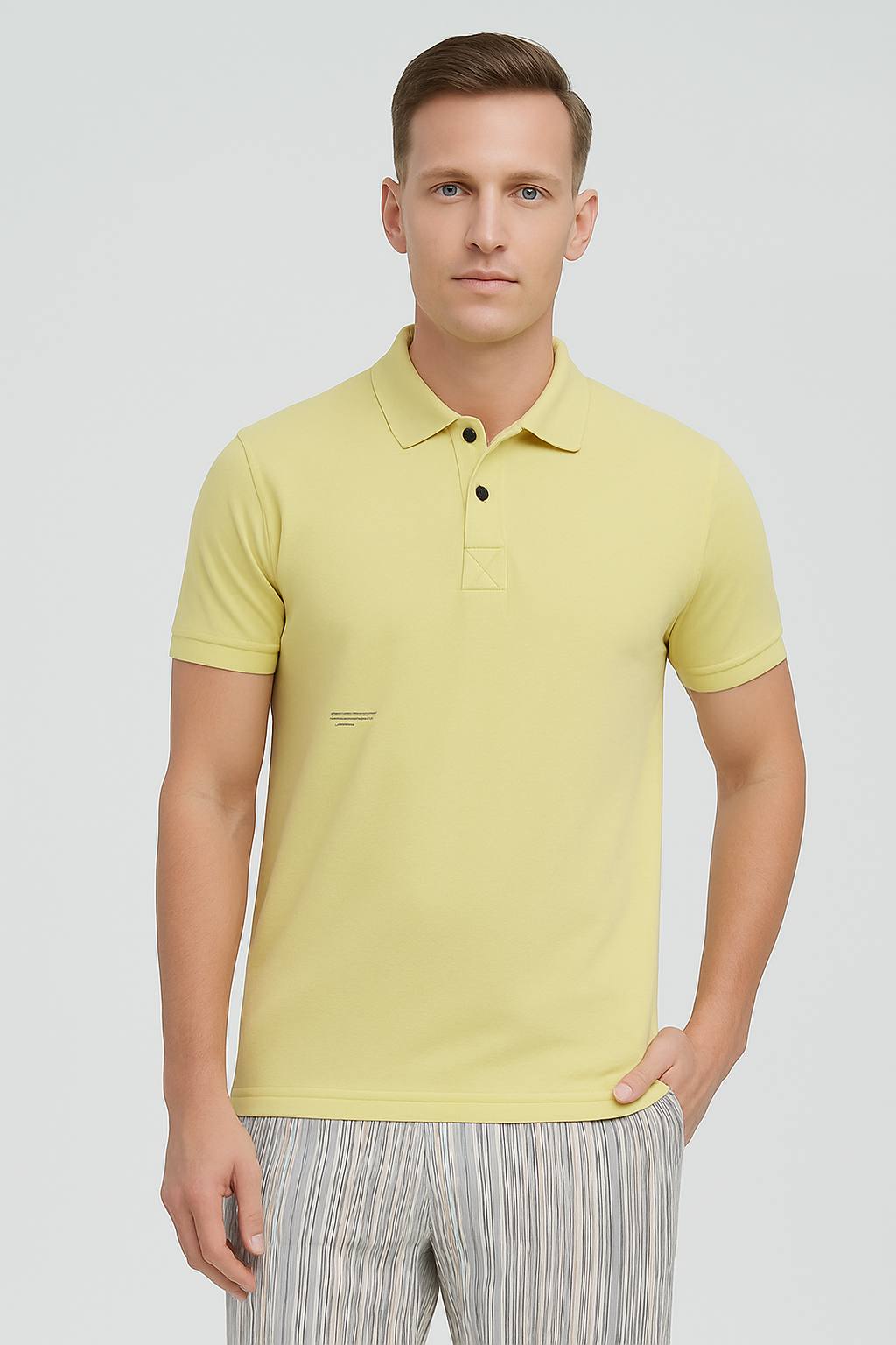Butter Yellow Classic Polo Mens T-shirt