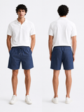 Denim Silk Relaxed Shorts – Indigo Blue