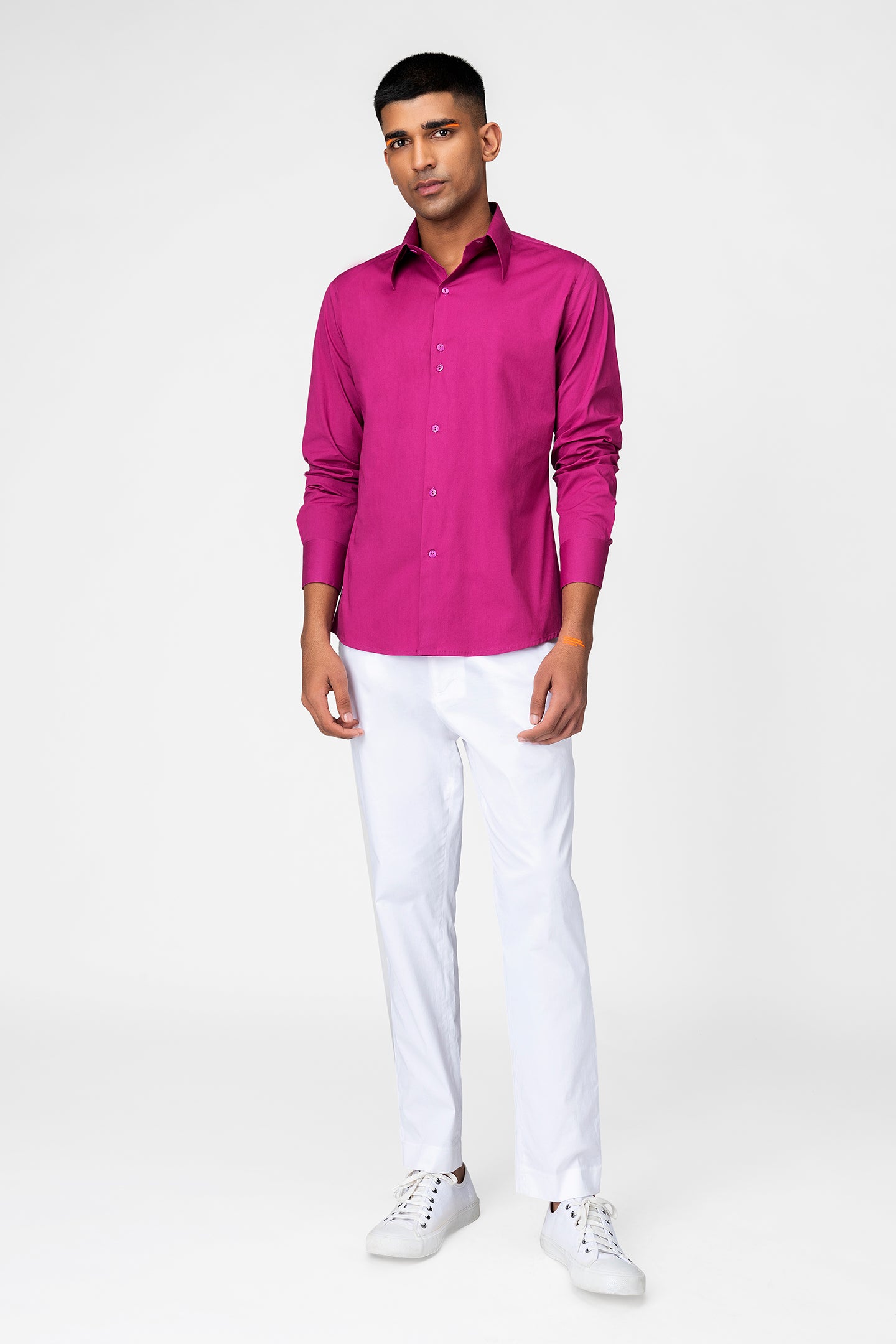 Bold Magenta Formal Shirt for Men