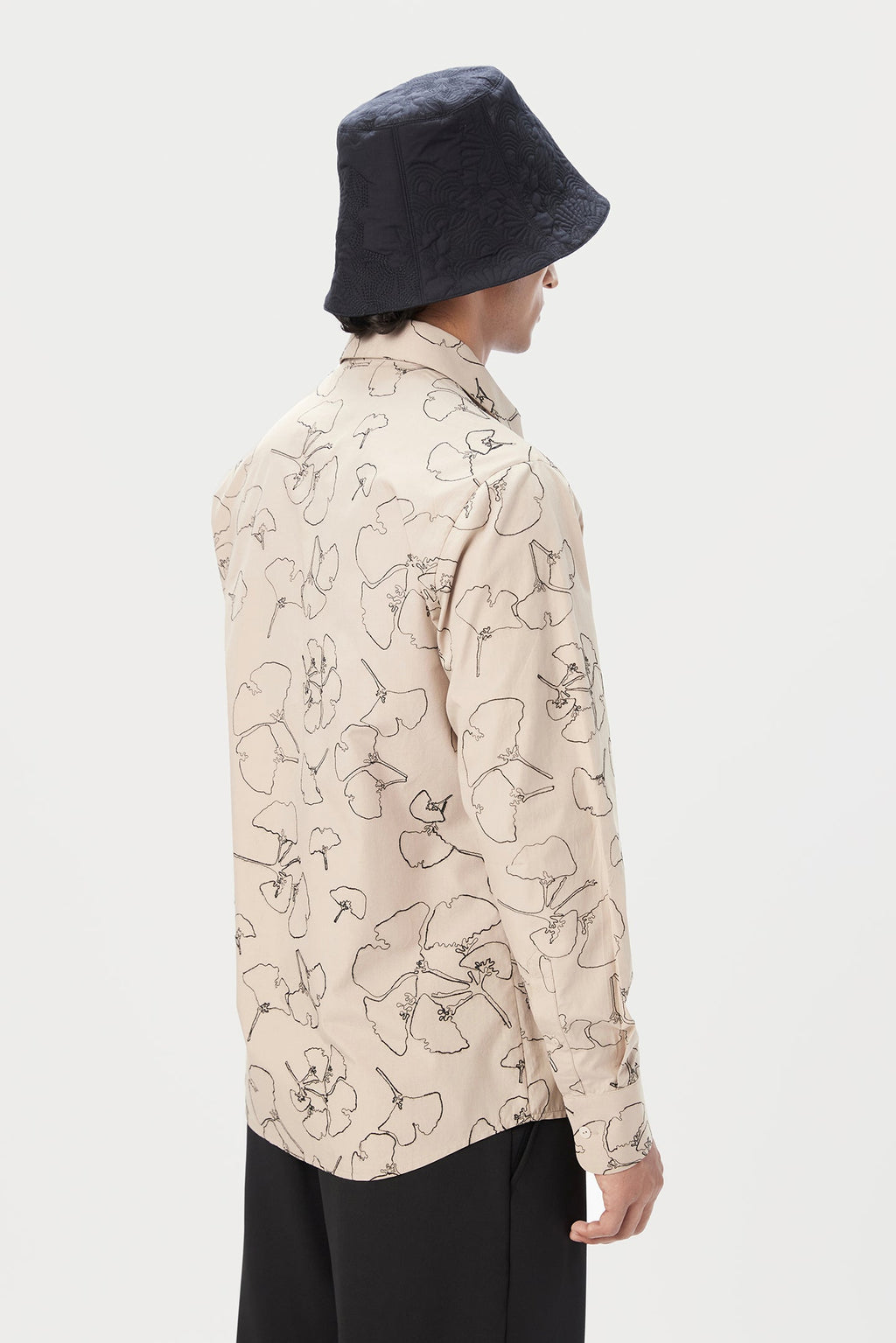 Regular Fit Button-Up Shirt with All-Over Thread Embroidery - Genes Lecoanet Hemant