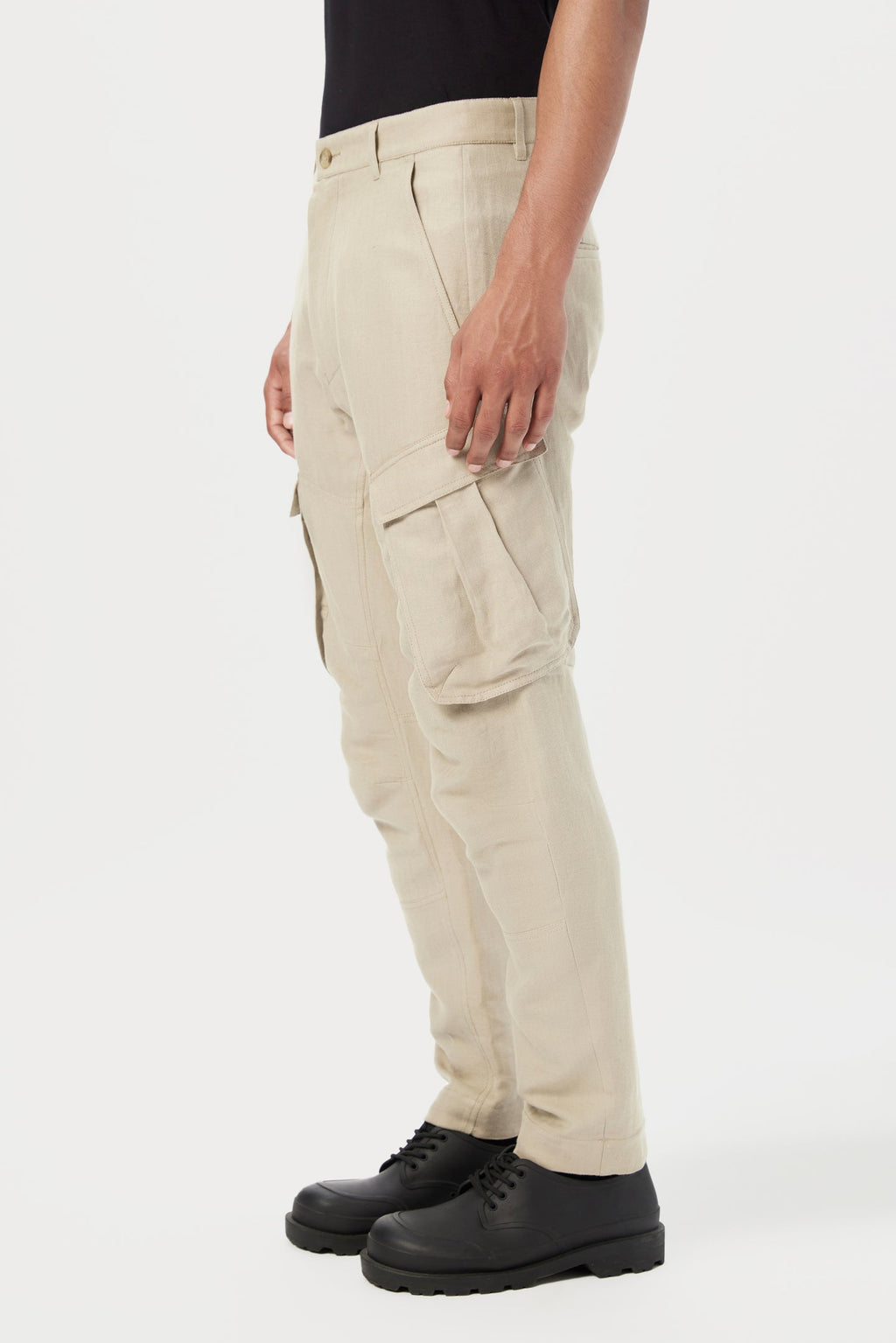 Easy Fit Cargo Pants with Expanding Side Pockets - Genes Lecoanet Hemant
