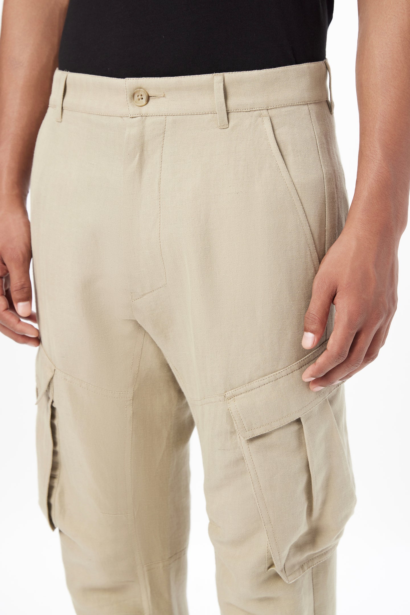 Easy Fit Cargo Pants with Expanding Side Pockets - Genes Lecoanet Hemant