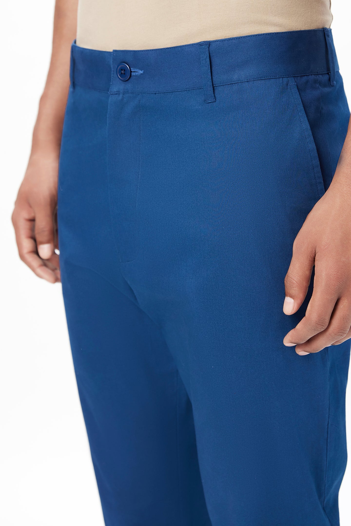 Regular Fit Trousers with Back Bone Pocket - Genes Lecoanet Hemant