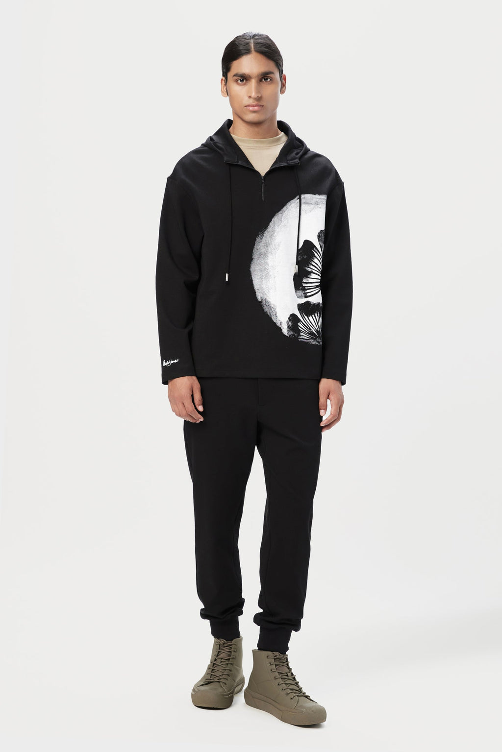 Relaxed Fit Hoodie with Drop Shoulder - Genes Lecoanet Hemant