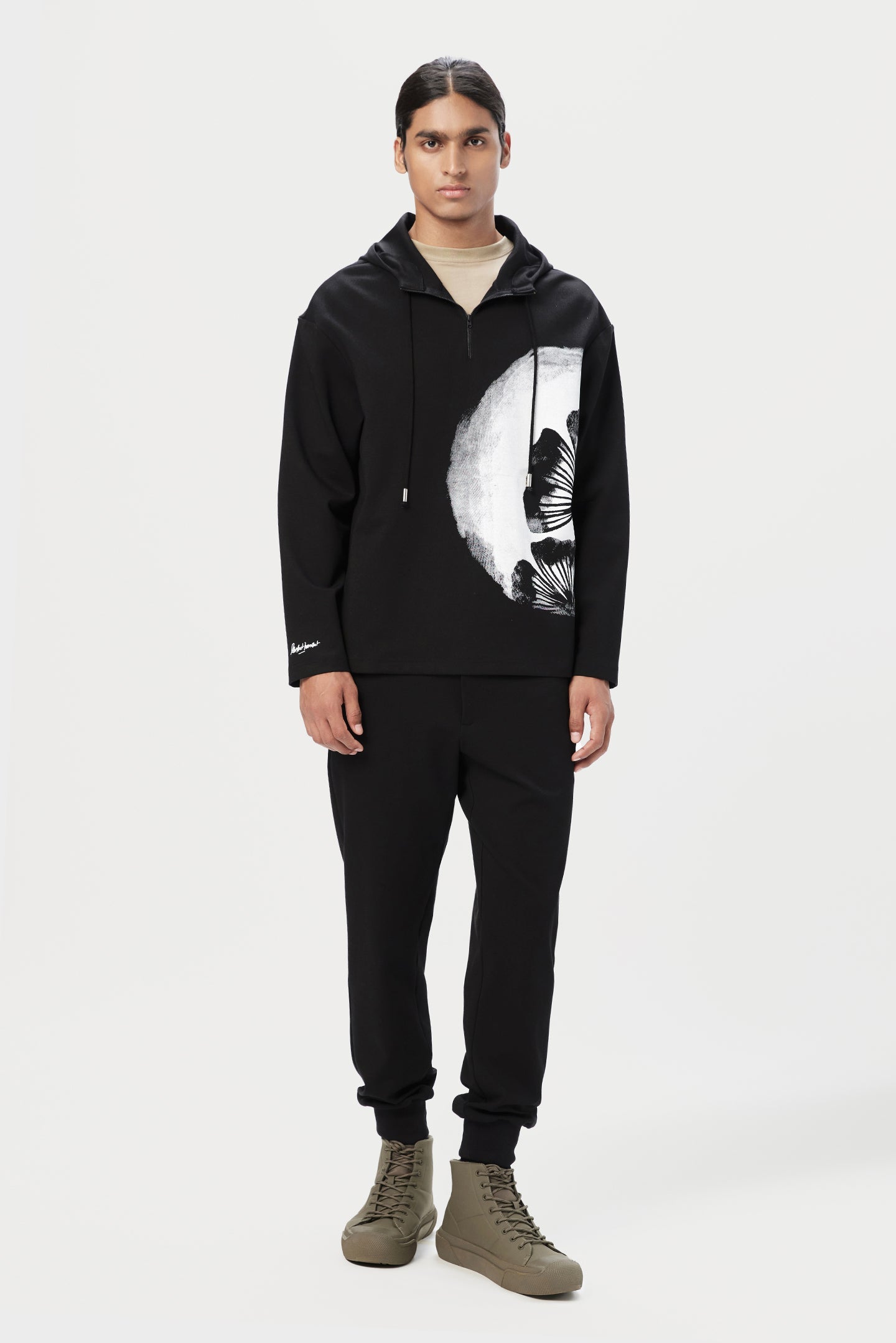 Relaxed Fit Hoodie with Drop Shoulder - Genes Lecoanet Hemant