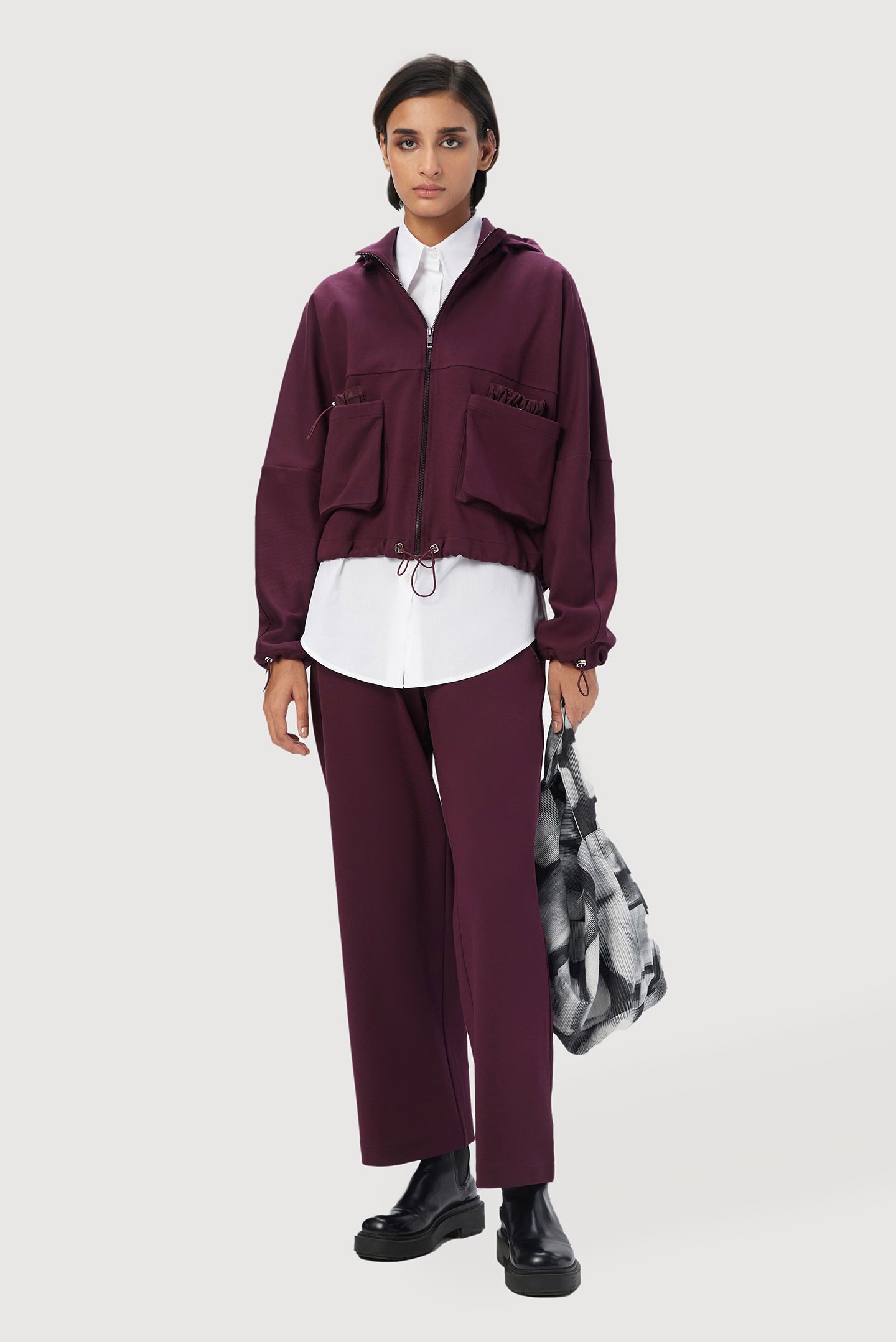 Straight Fit Trousers with Forward Side Seams - Genes Lecoanet Hemant