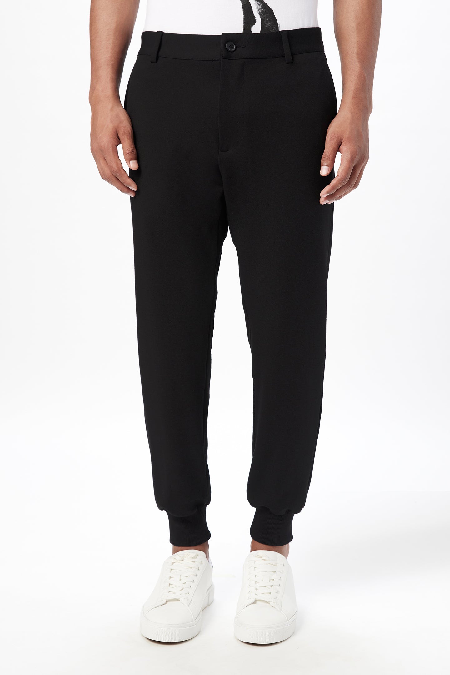 Regular Fit Joggers with Stamp Print Placement - Genes Lecoanet Hemant