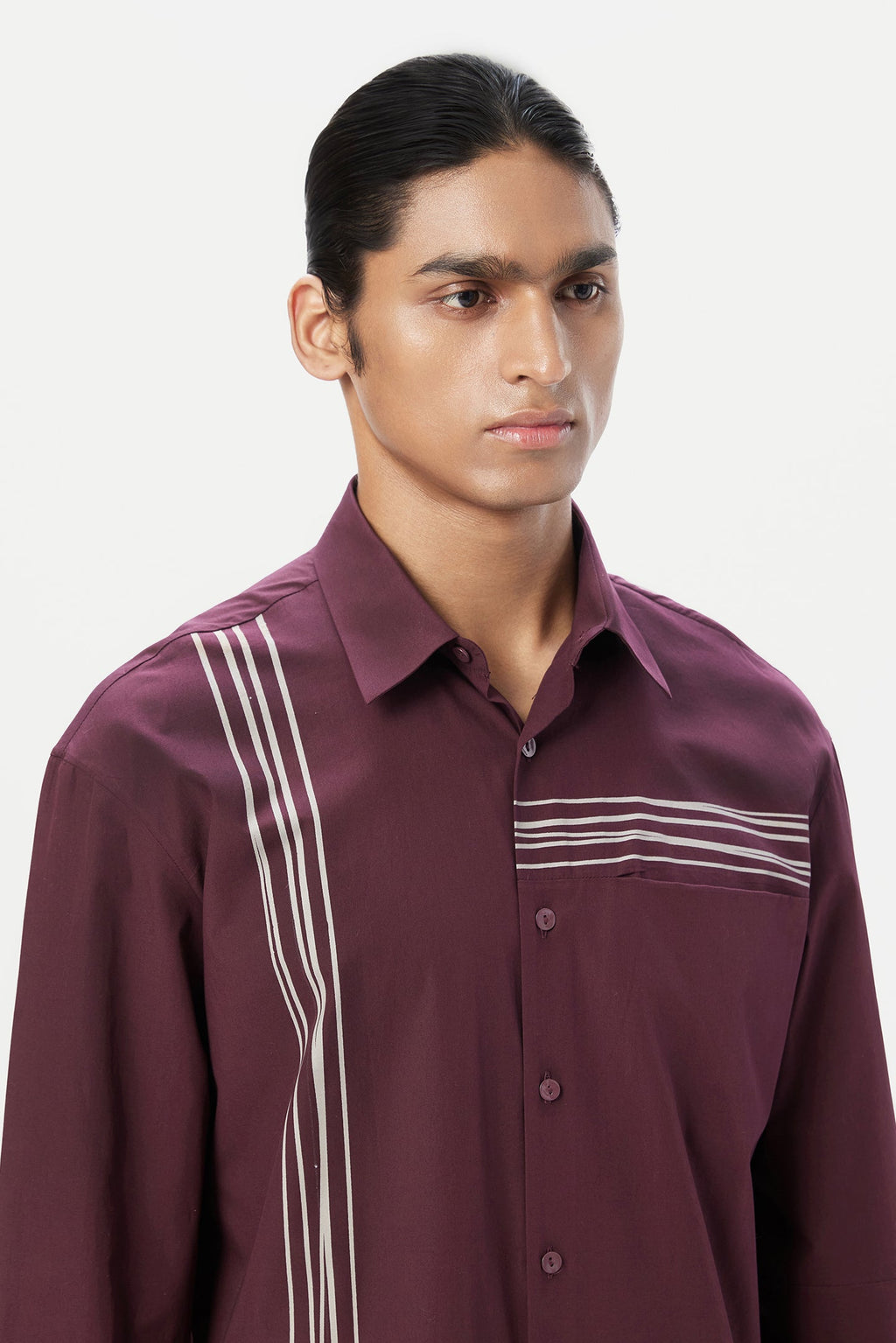 Relaxed Fit Button-Up Shirt with Drop Shoulder - Genes Lecoanet Hemant