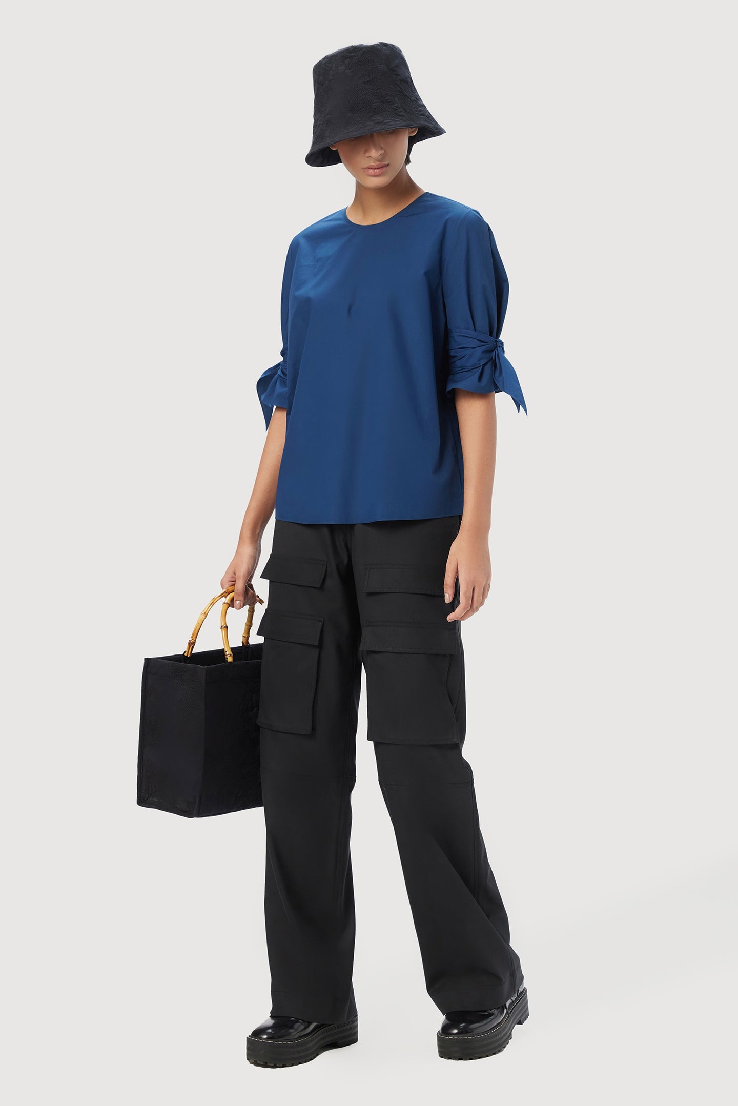 Straight Fit Round Neck Top - Genes Lecoanet Hemant