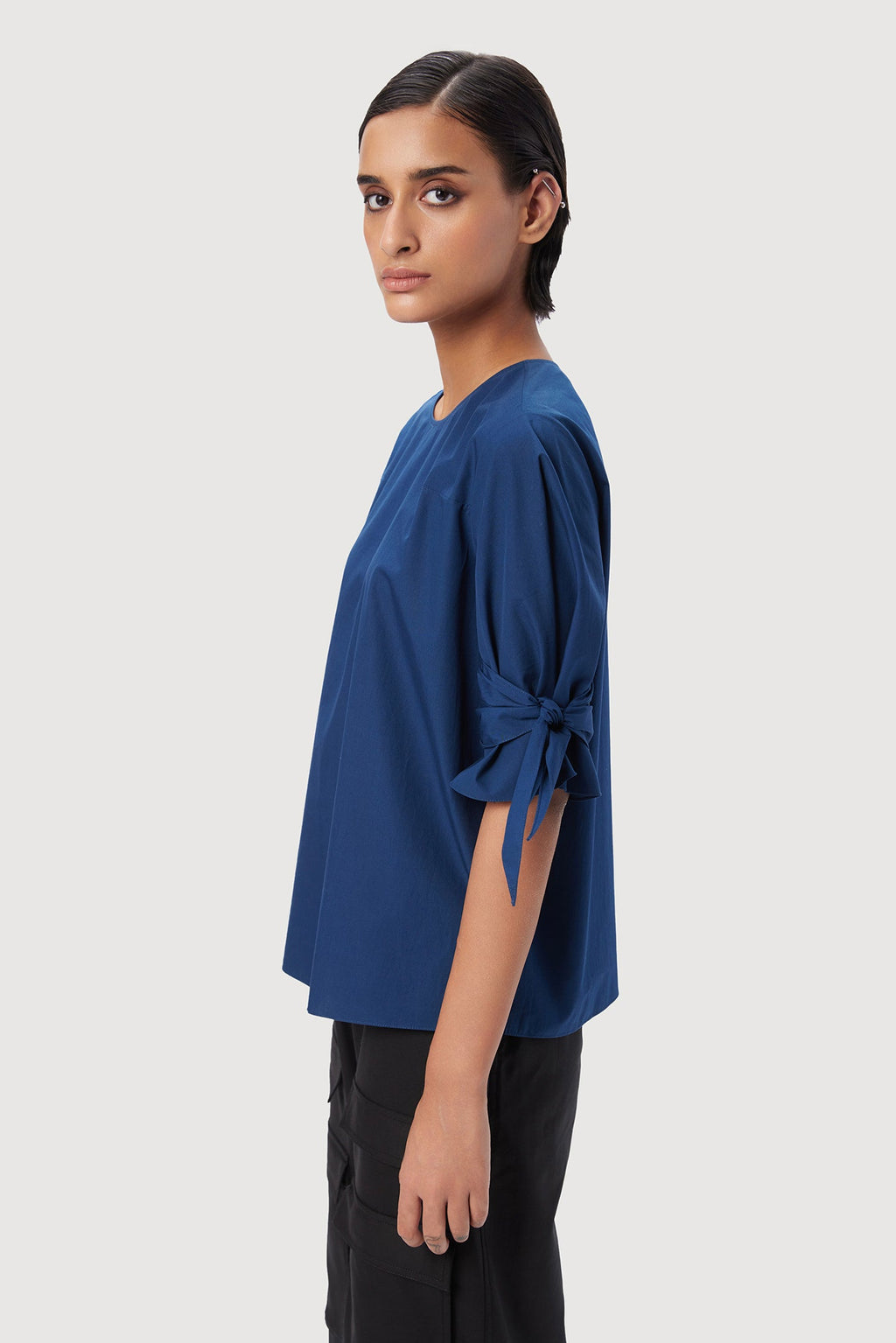 Straight Fit Round Neck Top - Genes Lecoanet Hemant