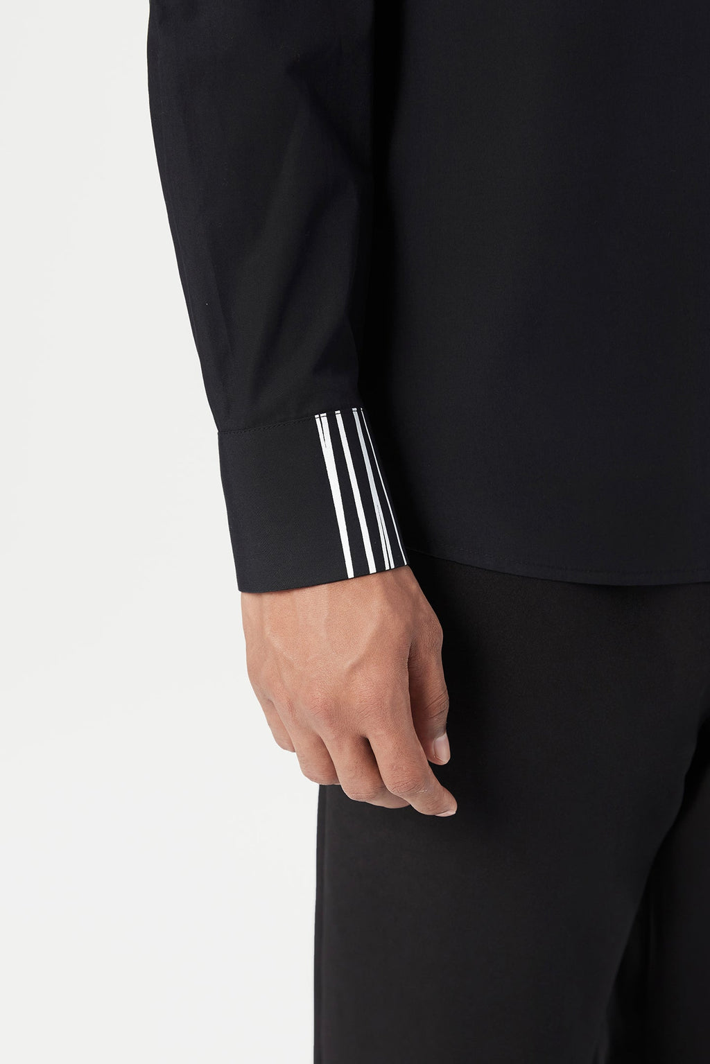 Regular Fit Button-Up Shirt with Stylish Line Print Placement - Genes Lecoanet Hemant