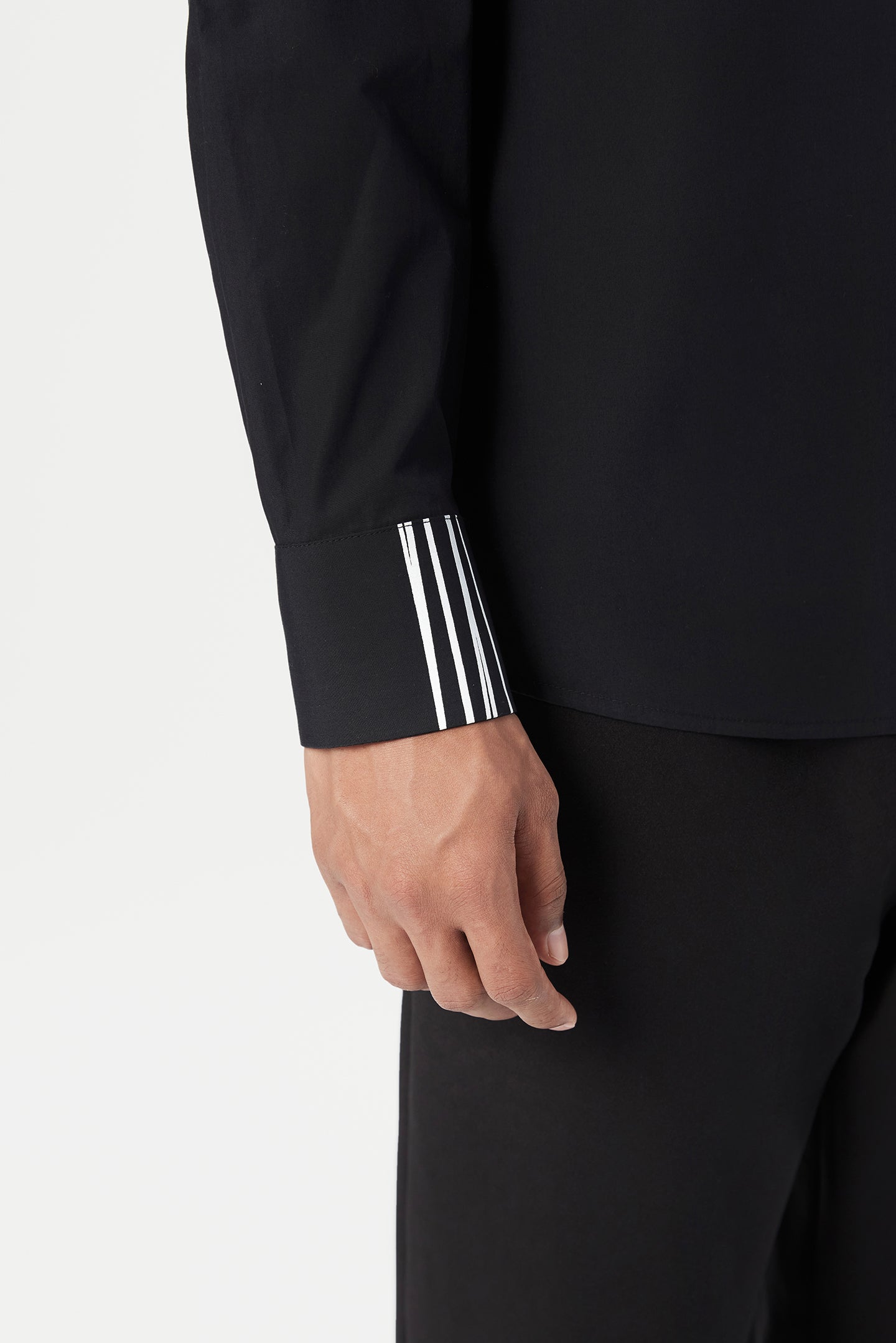 Regular Fit Button-Up Shirt with Stylish Line Print Placement - Genes Lecoanet Hemant